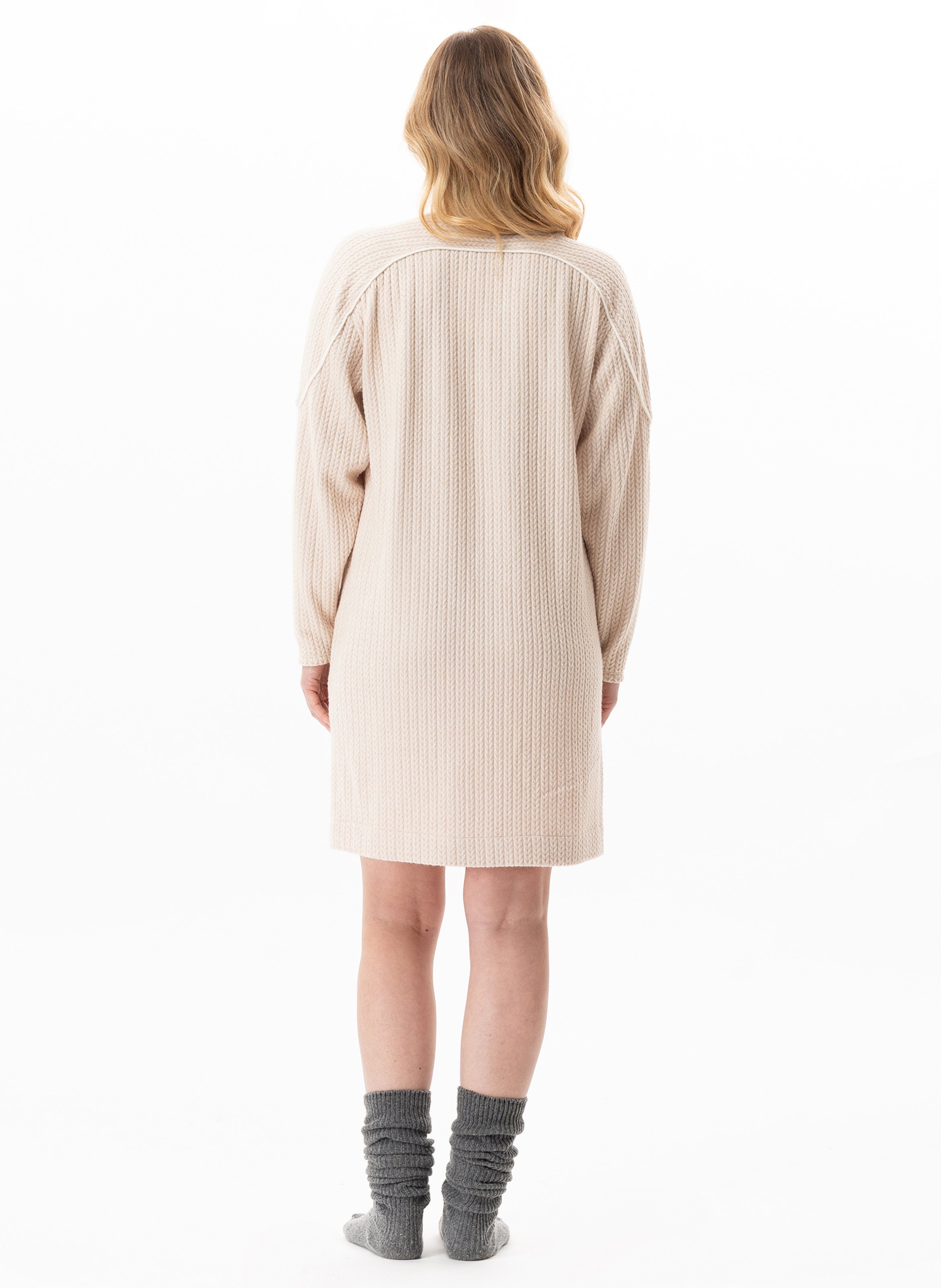 Robe en maille tricot shetland 140 LE CHAT Beige