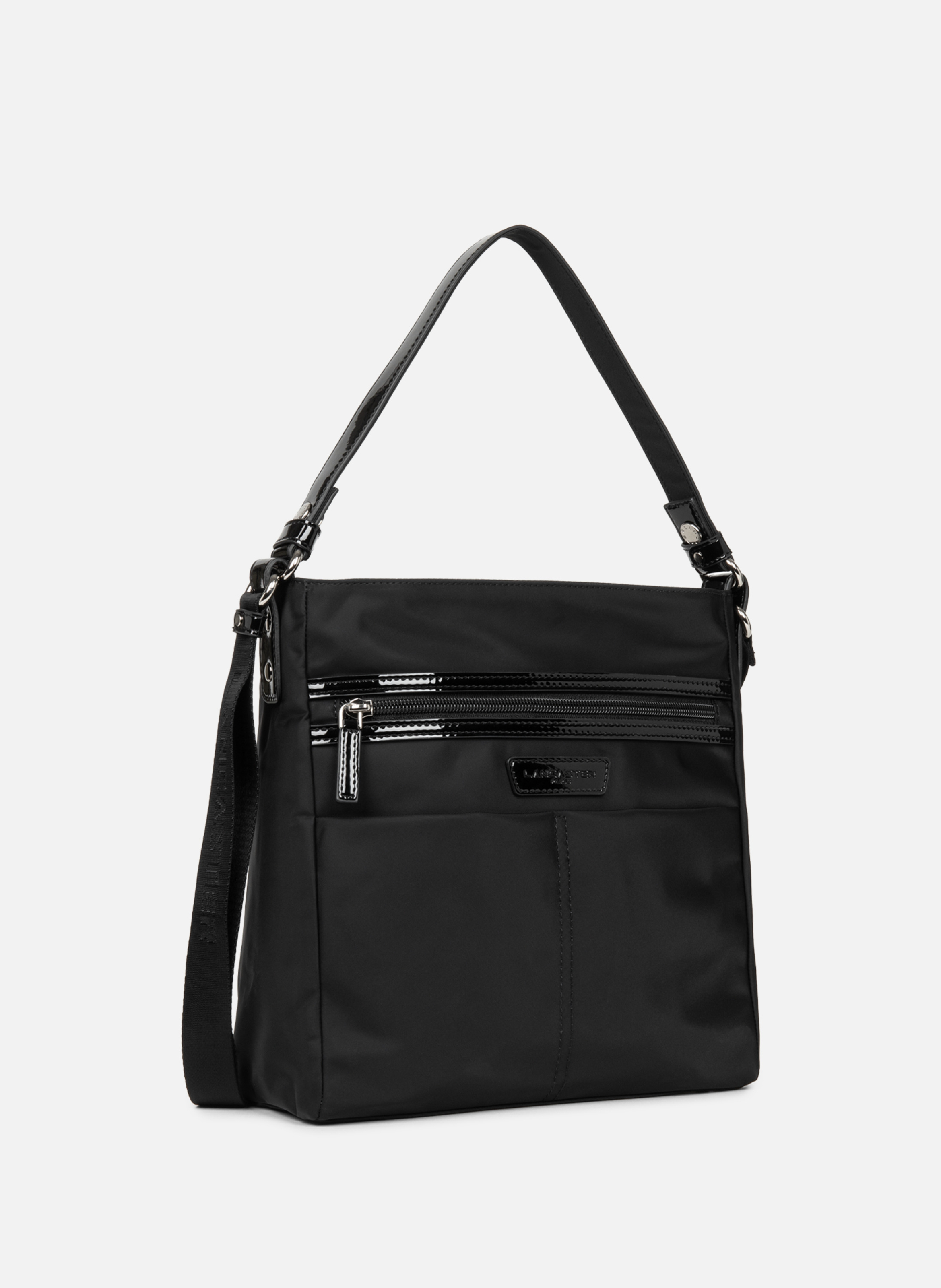 Sac besace - basic verni LANCASTER Noir