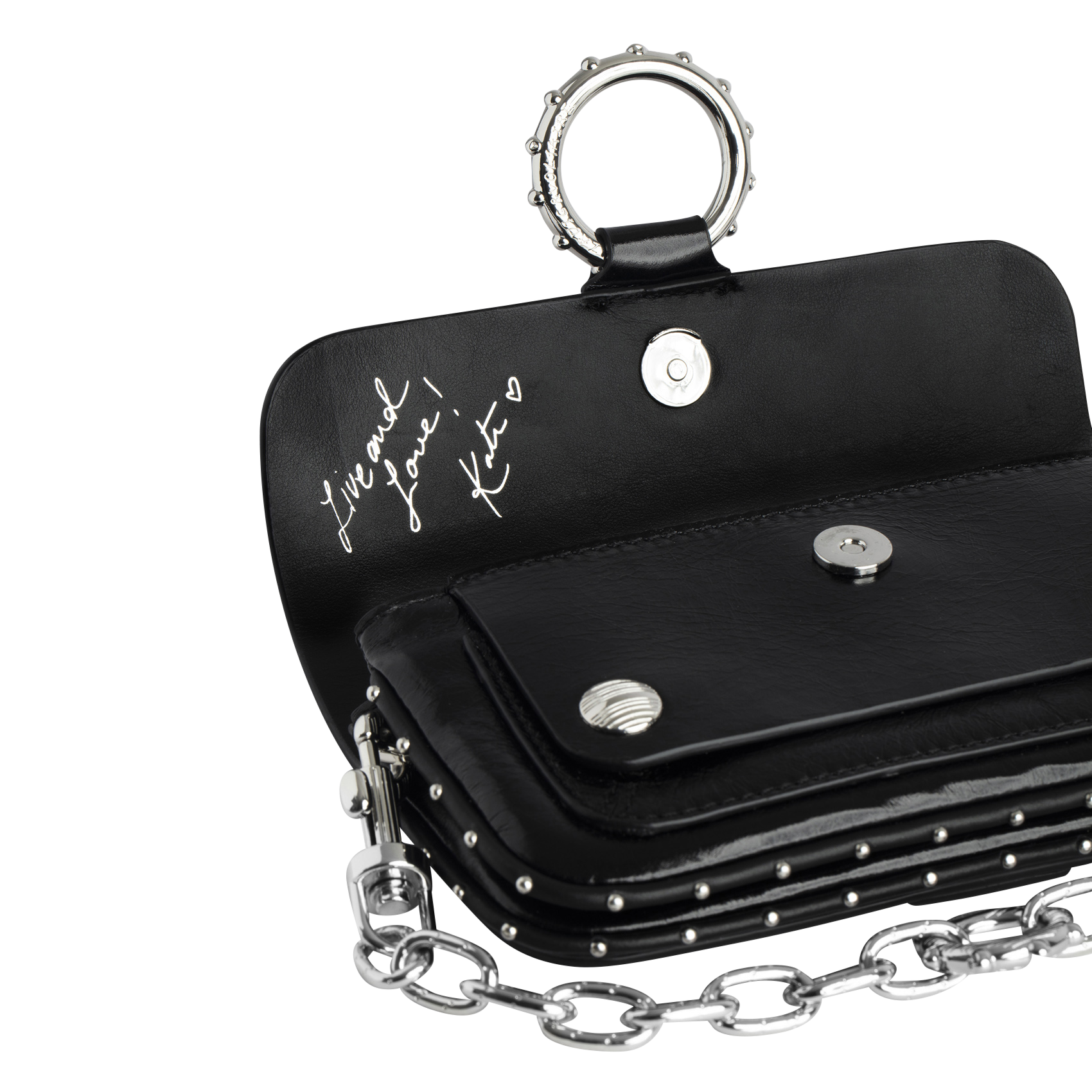 Sac pochette en cuir kate ZADIG&VOLTAIRE Noir