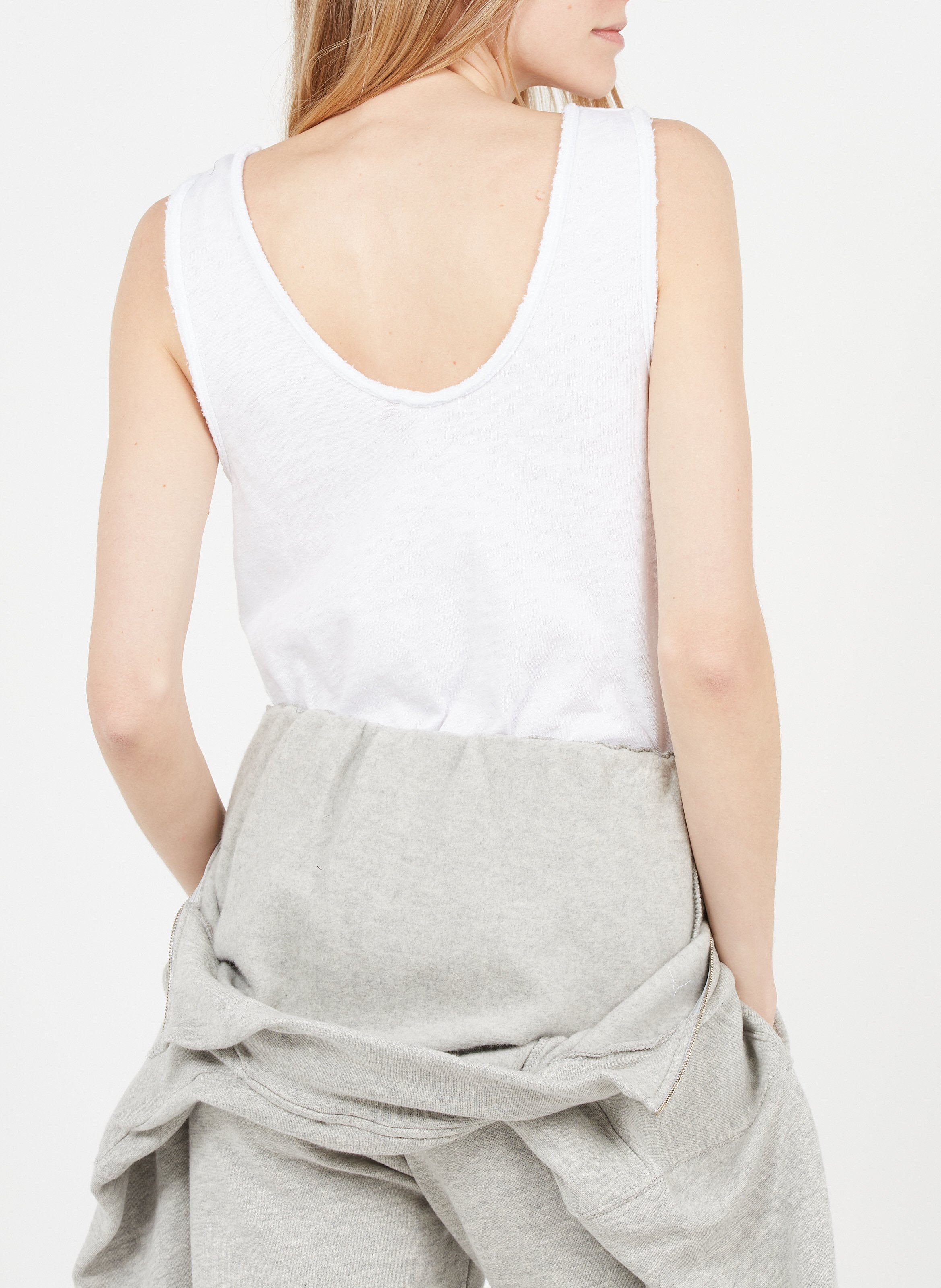 Débardeur col rond droit en coton Sonoma AMERICAN VINTAGE Blanc