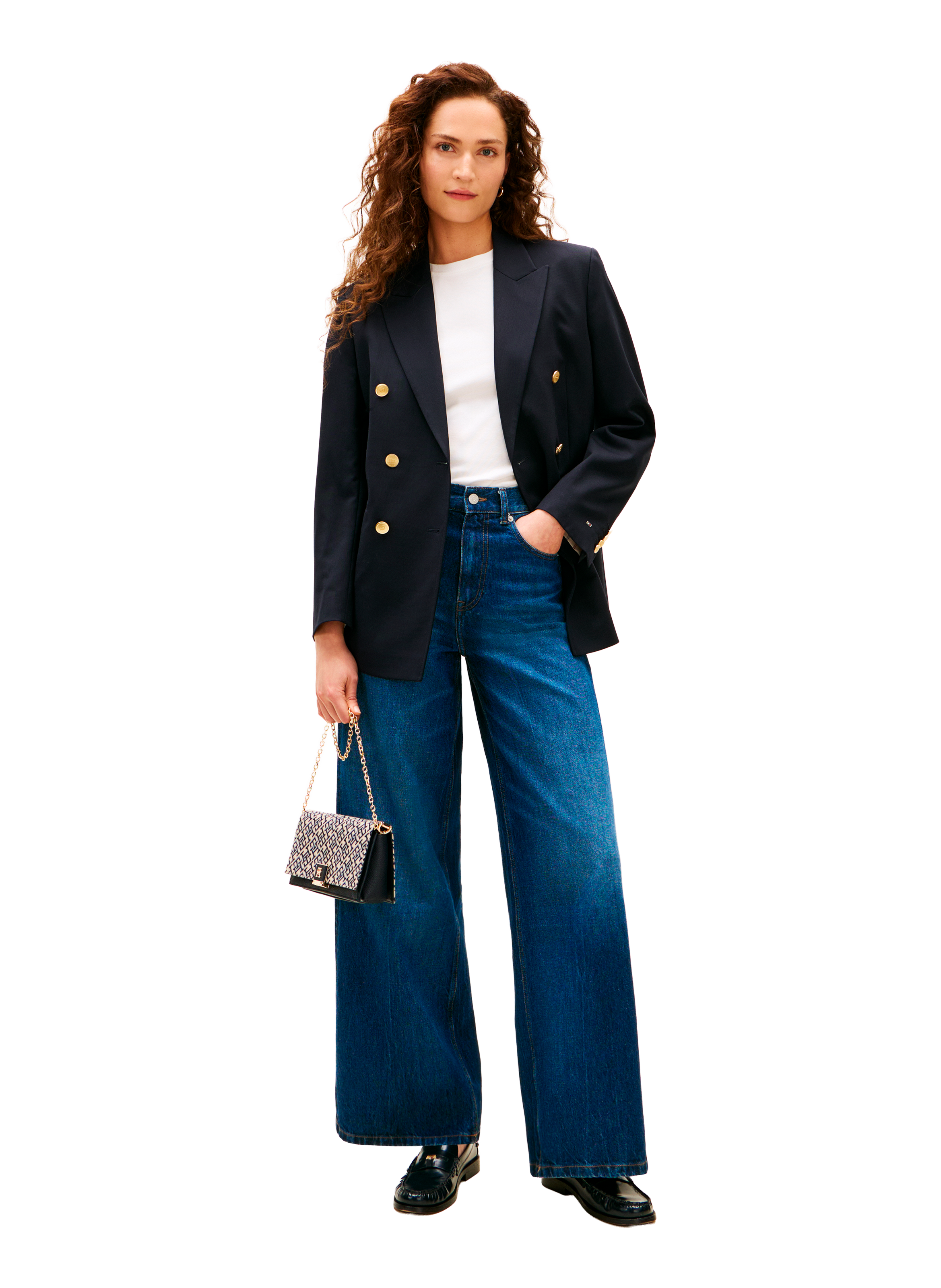 Logo-embossed chain shoulder bag TOMMY HILFIGER Multicolour