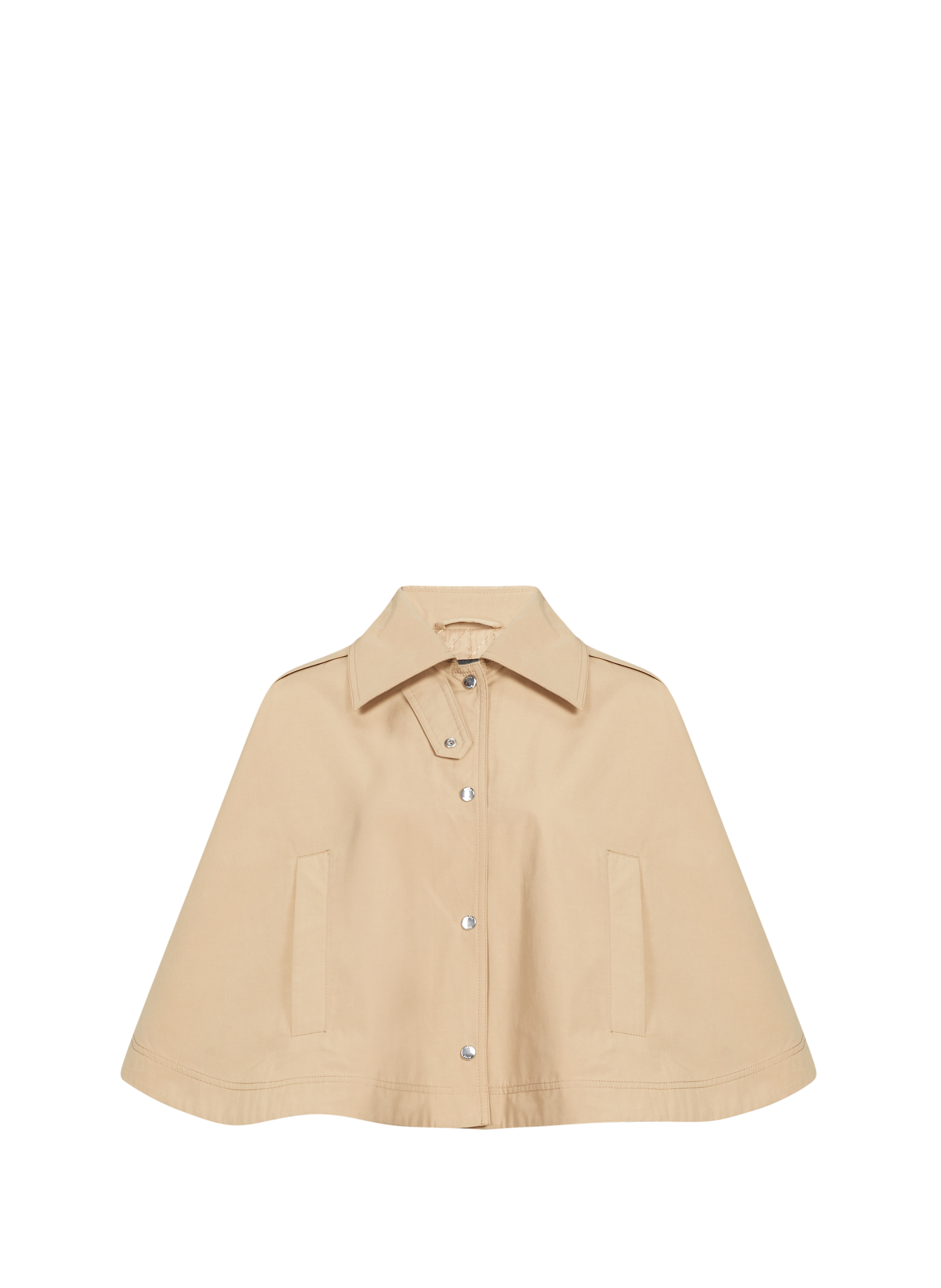 Solid cape with classic collar BOSS Beige