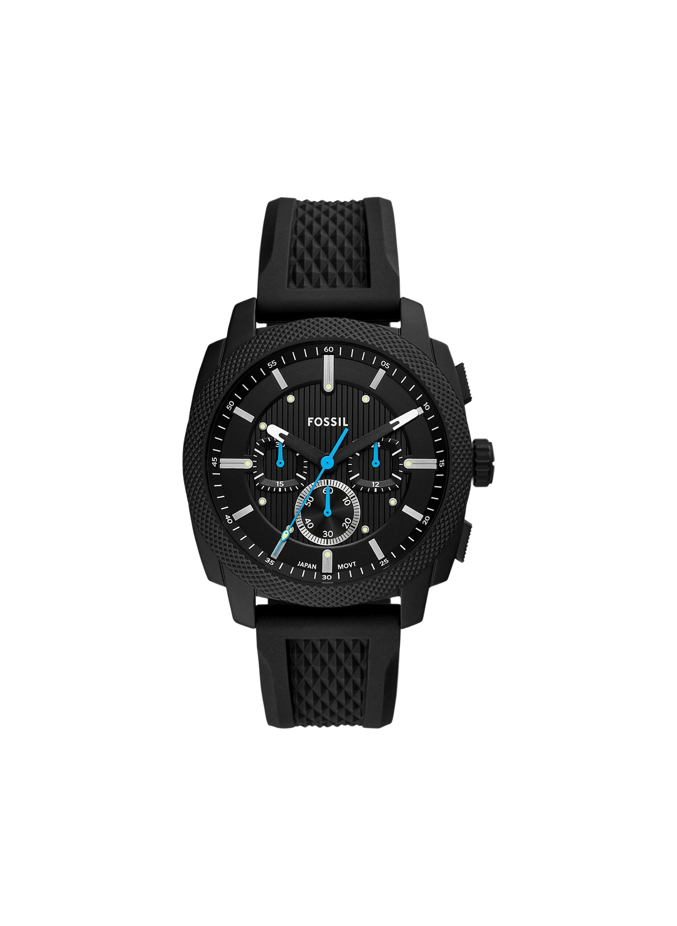 Montre Machine bracelet en cuir FOSSIL Noir