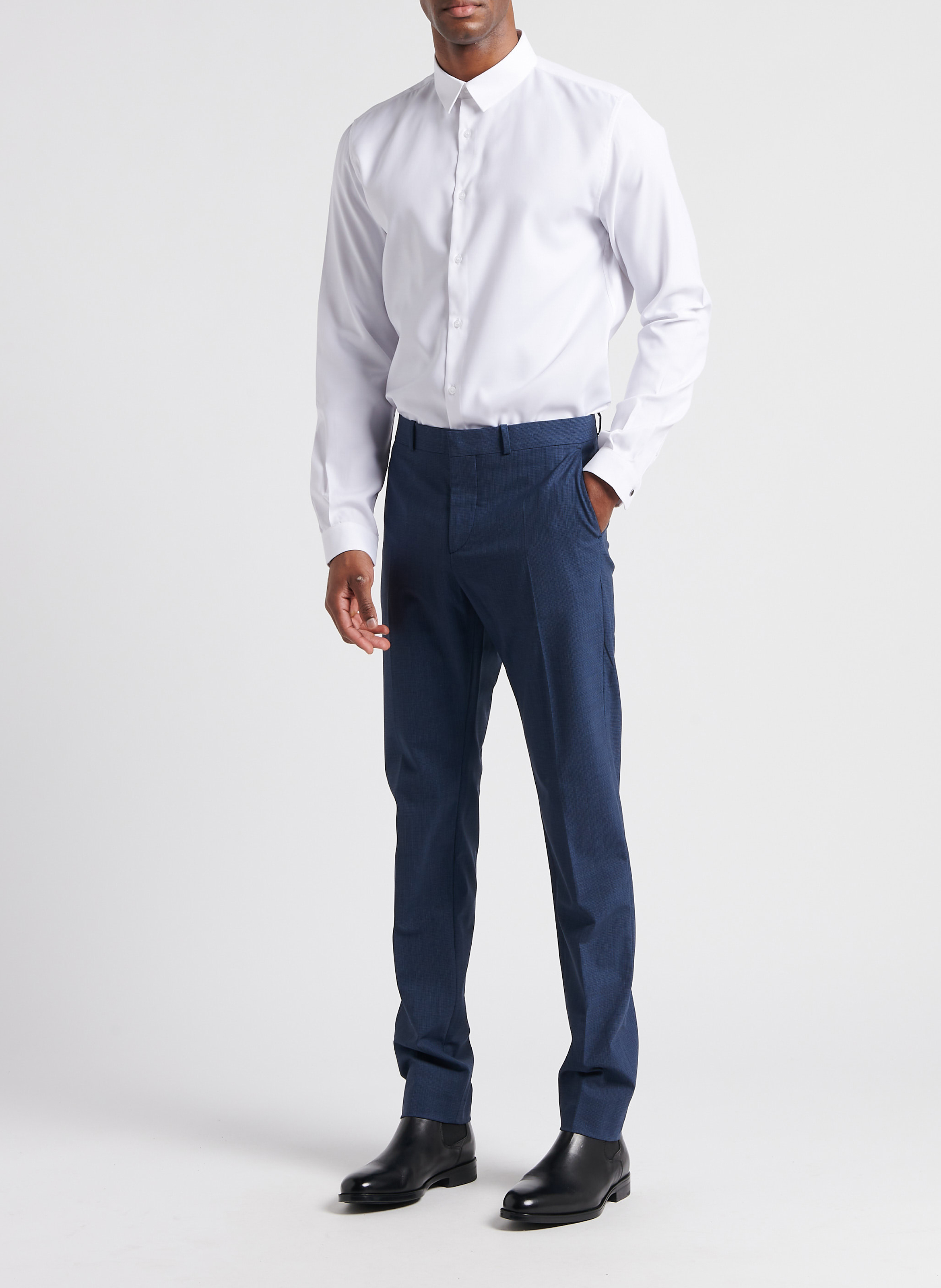 Chemise col classique regular-fit IKKS Blanc