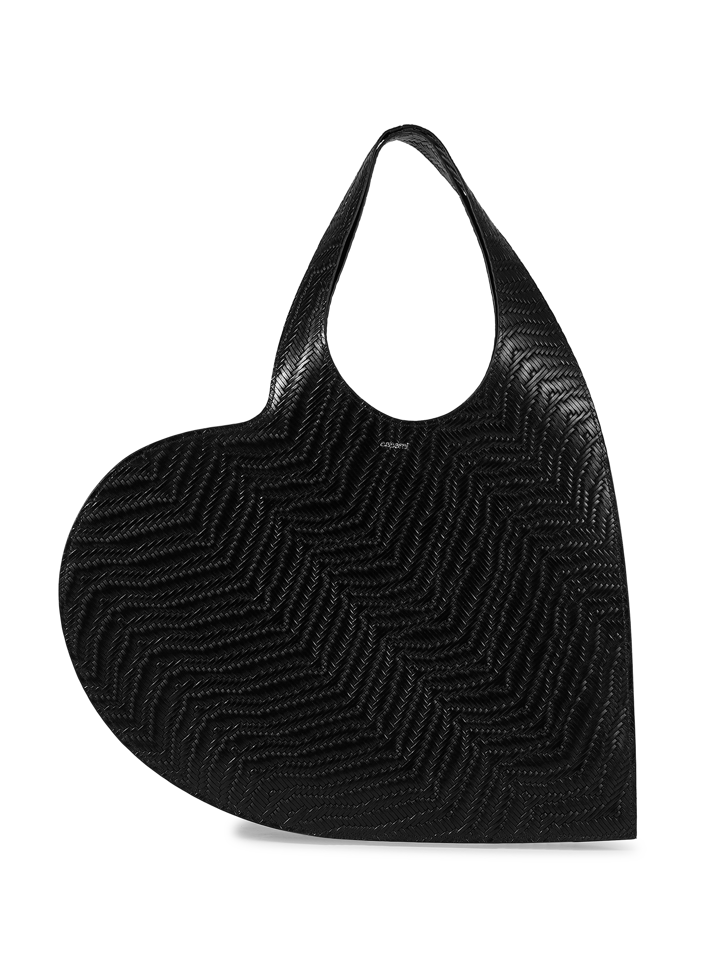 Tote Heart en cuir tressé COPERNI Marron