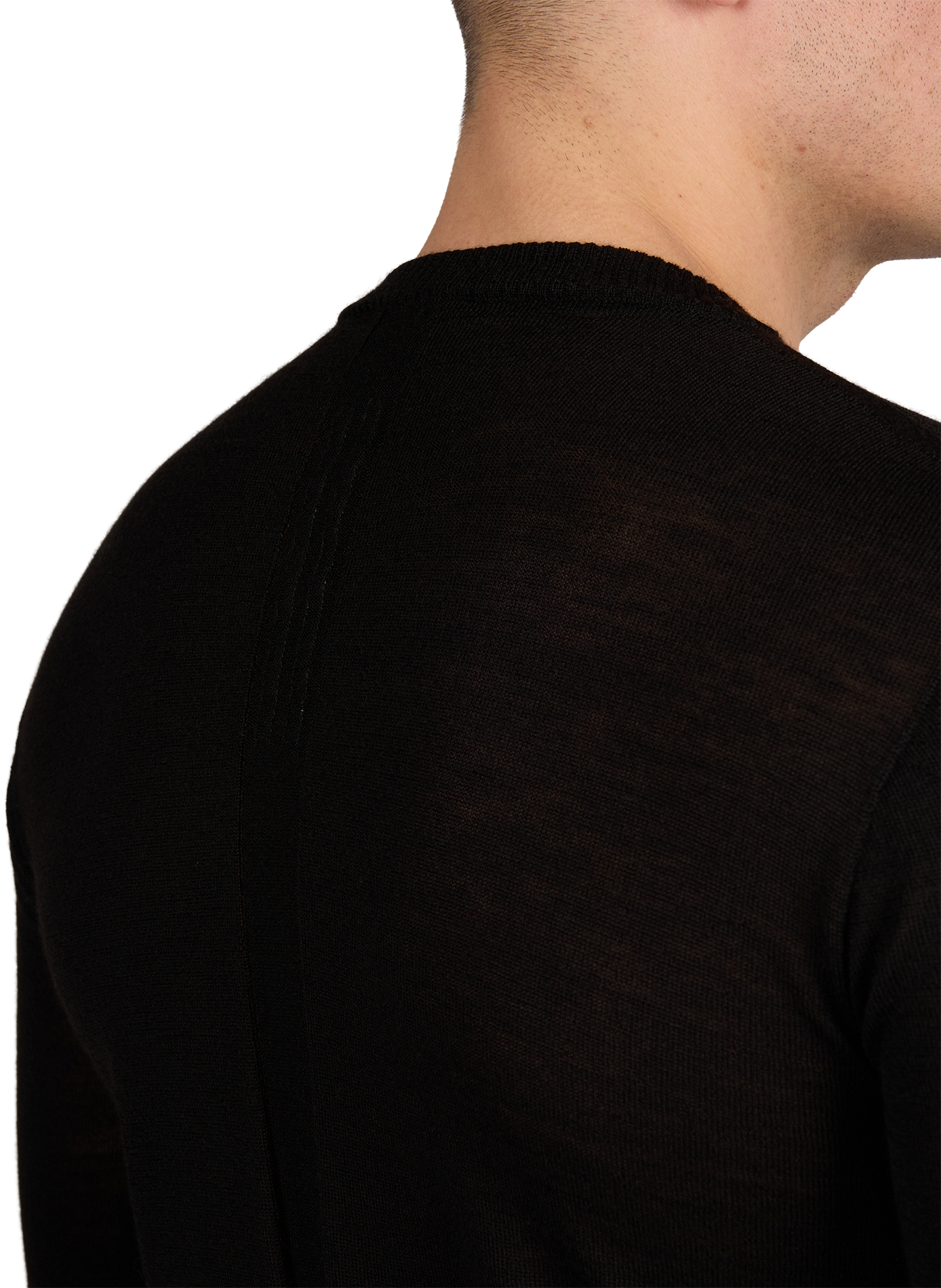 Long-sleeved wool T-shirt RICK OWENS Black