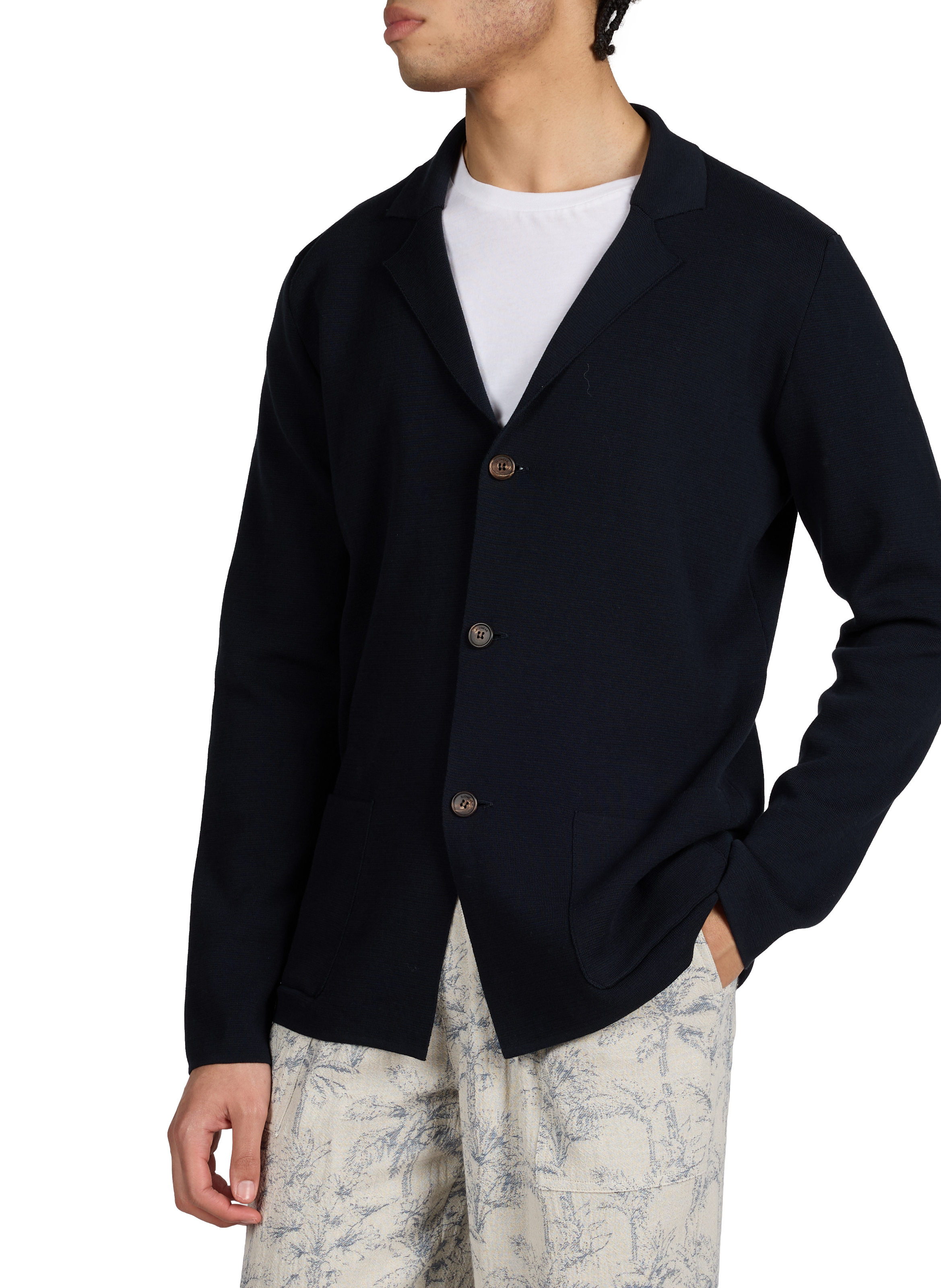 Cardigan droit en coton SLOWEAR Bleu