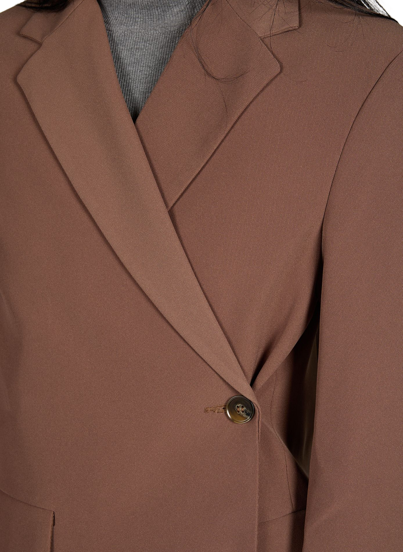 Buttoned straight blazer TOPSHOP Beige