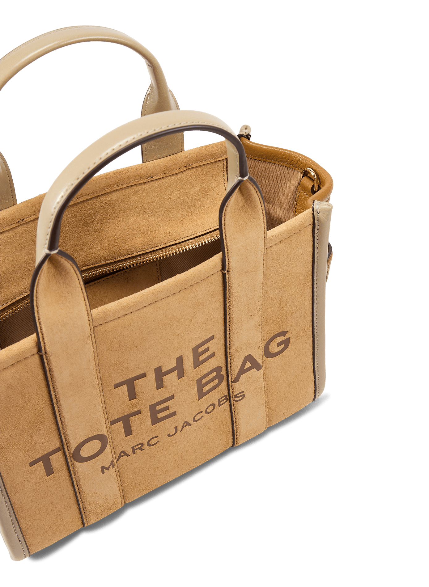 Shopper The Tote Bag in suède MARC JACOBS Bruin