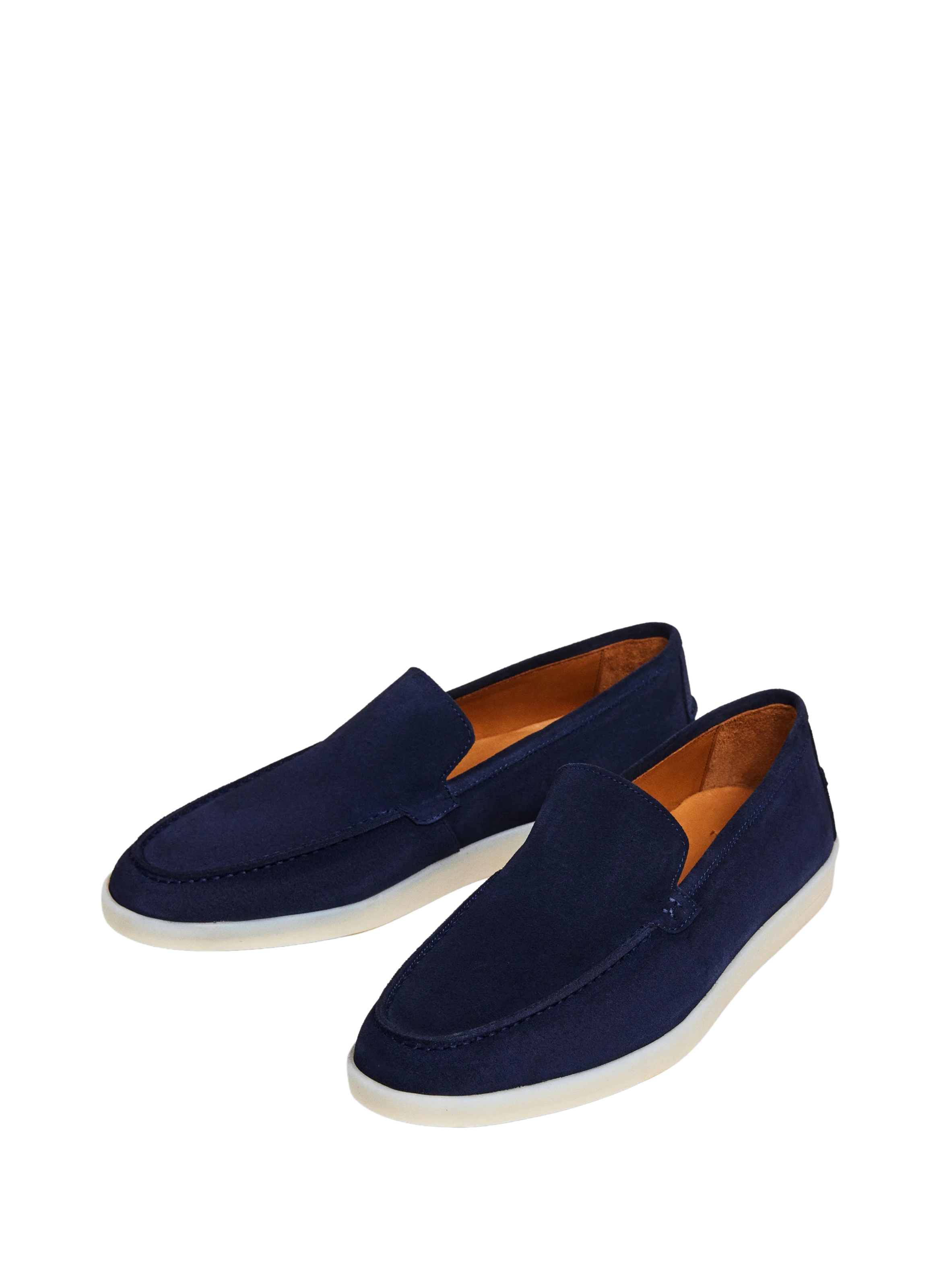 Mocassins plats en cuir daim souple HACKETT Bleu