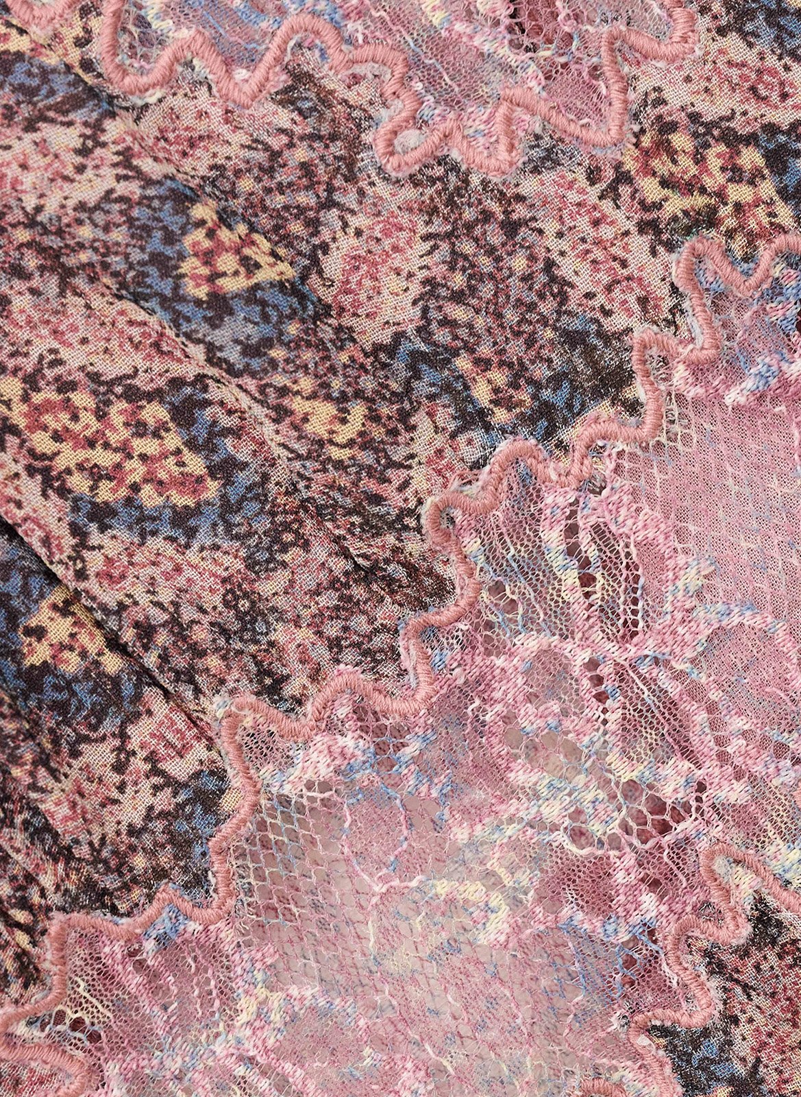 Robe longue col v imprimée tama BA&SH Bleu