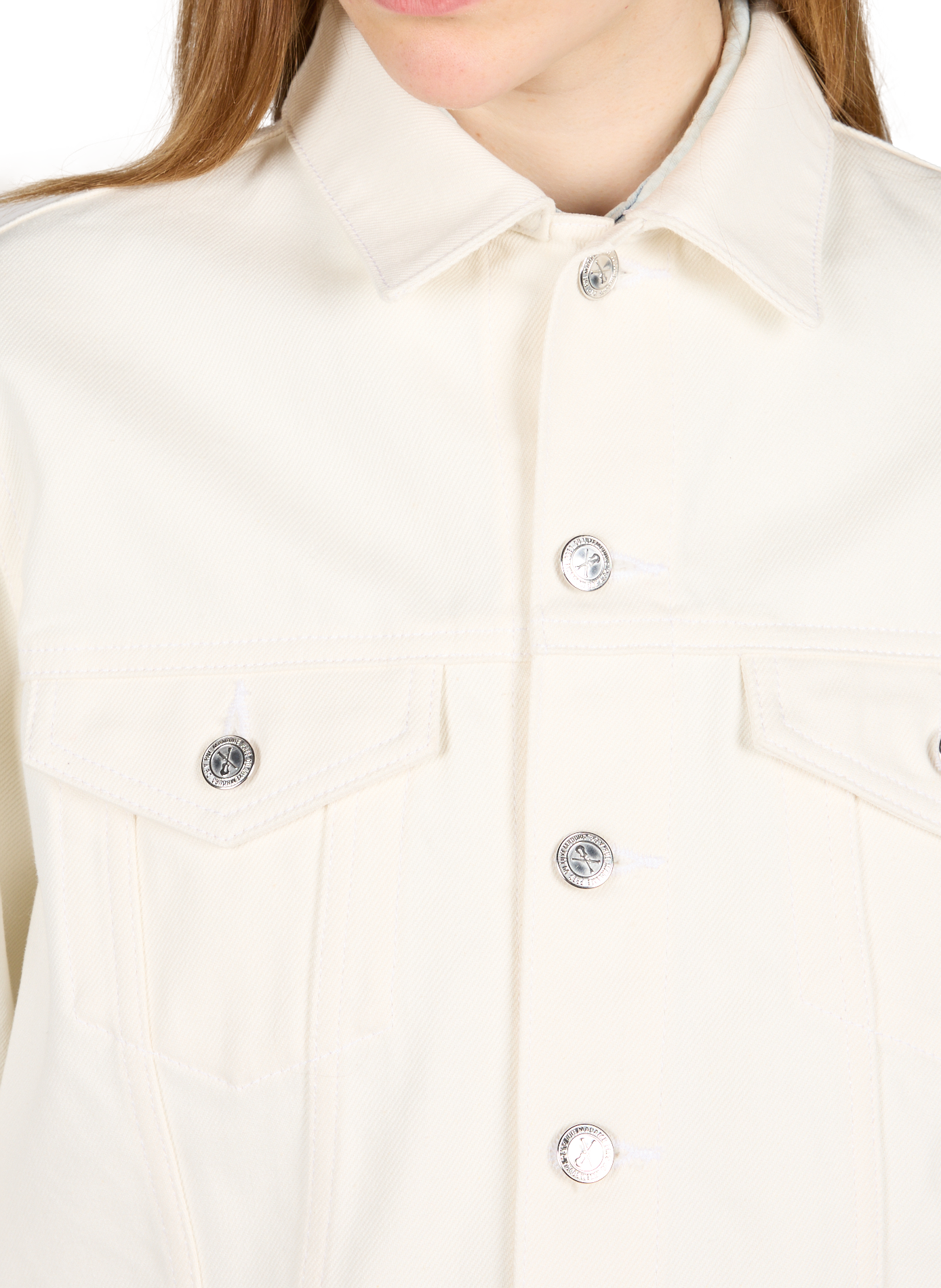 Dion straight cotton denim jacket A.P.C. White