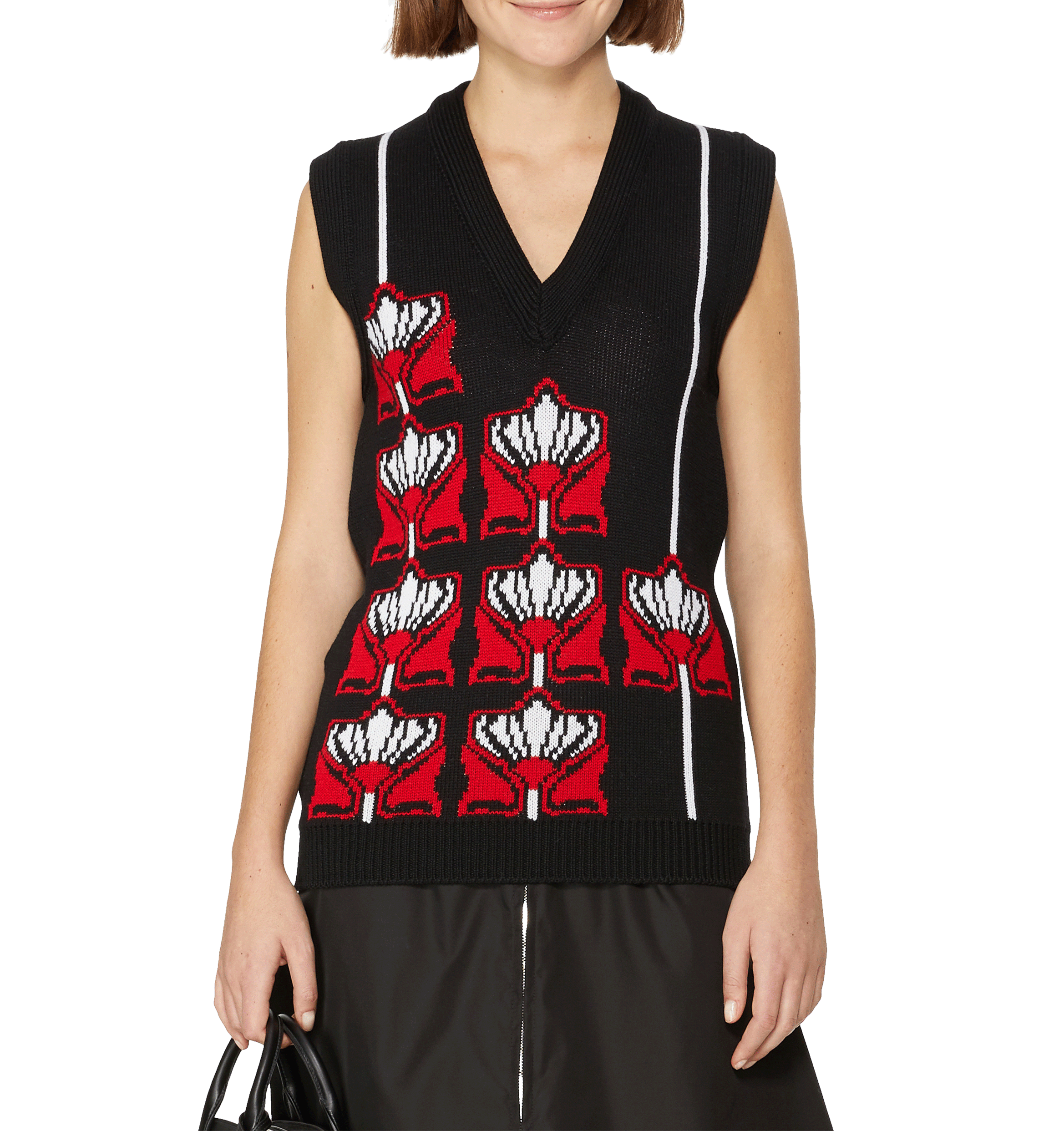 Ärmellose Wollweste PRADA Mehrfarbig