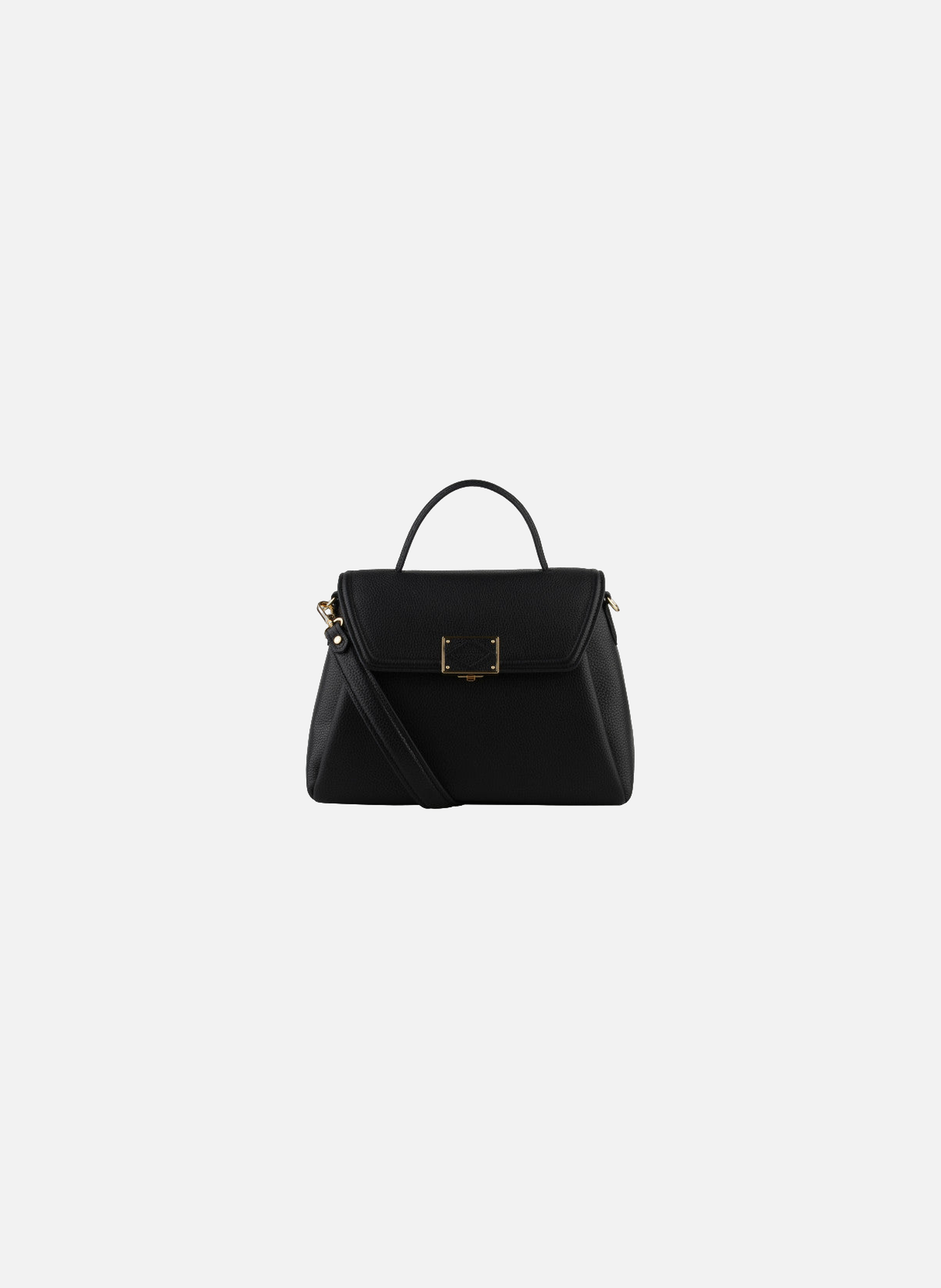 Carat | sac à main gm en cuir de vachette POURCHET Noir