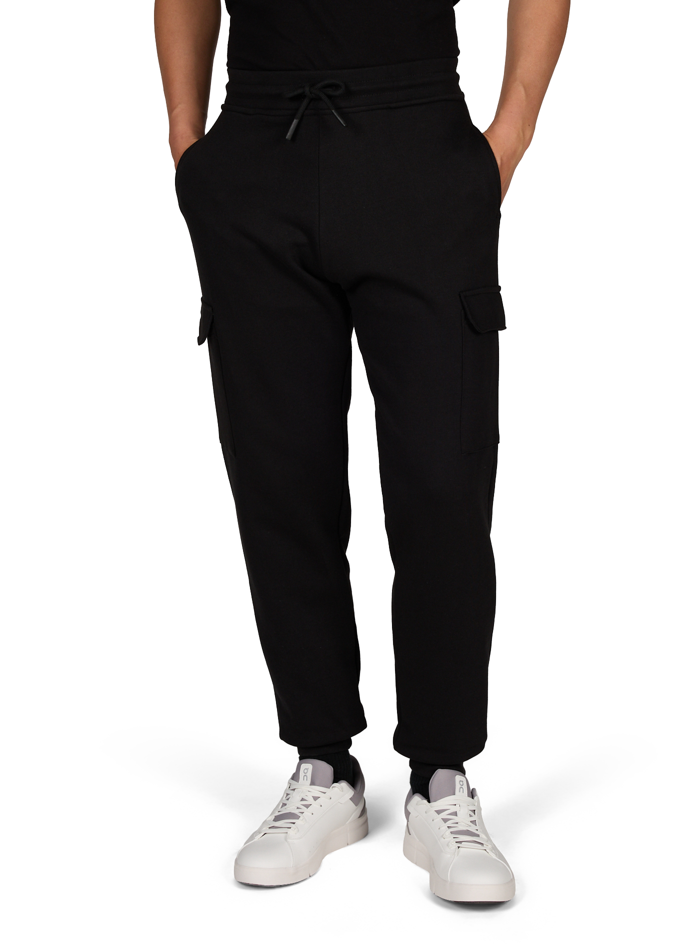 Regular Martino jogging with cargo pockets in cotton GERTRUDE ET GASTON Black