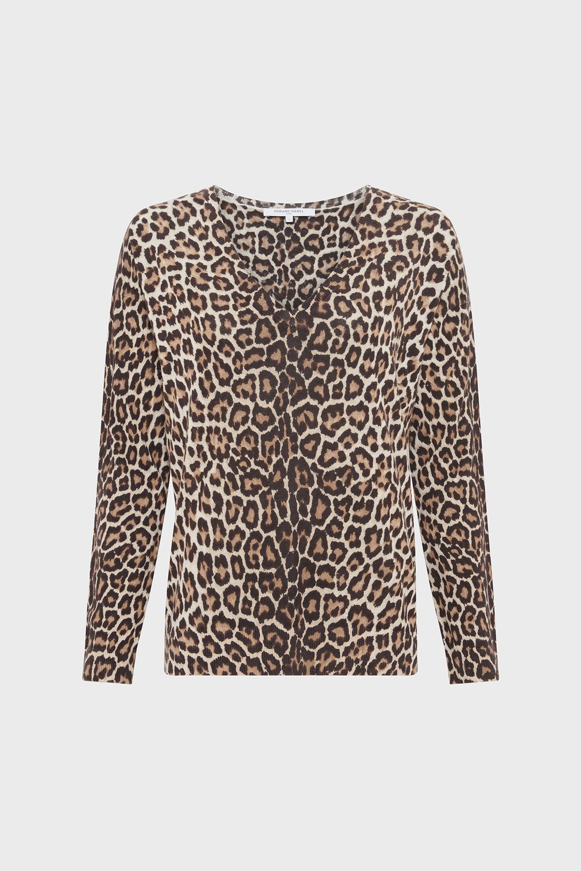 Pull léopard en lin et coton - jazia GERARD DAREL Marron