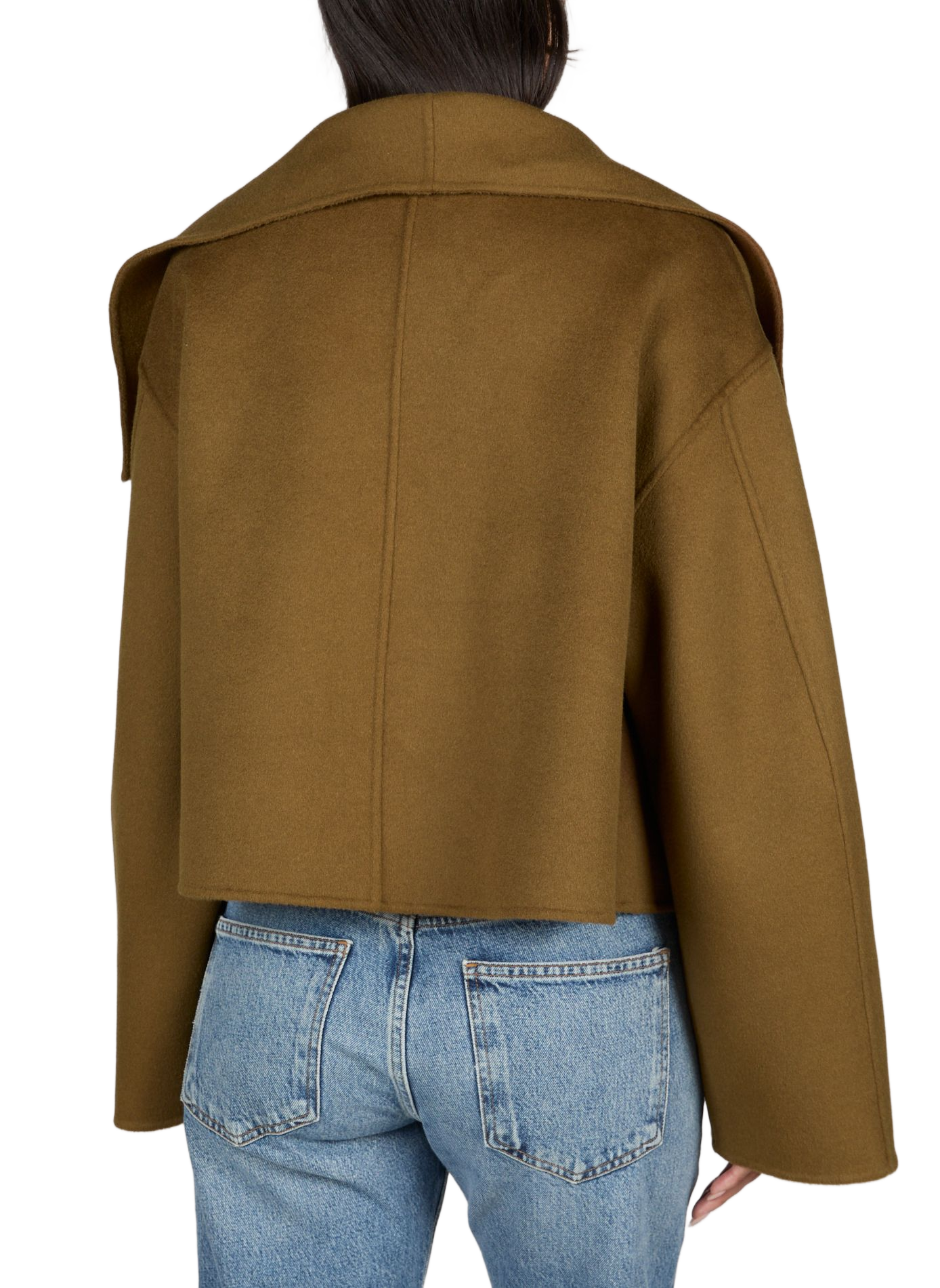 Veste à col fluide en laine TOTEME Marron