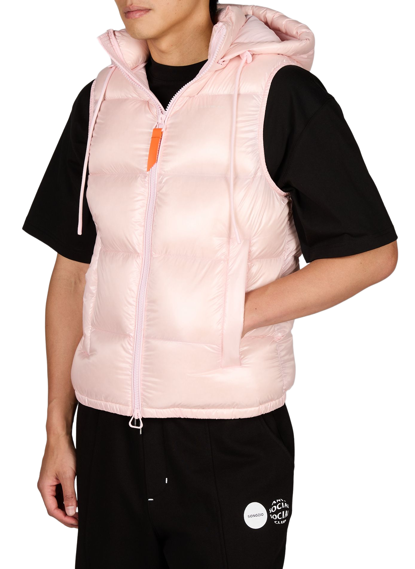 Sleeveless down jacket | Pink GERTRUDE Men