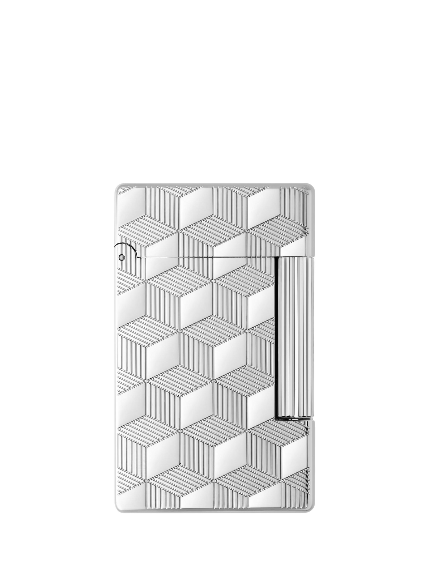 Briquet Guilloché Initial Cube palladium S.T. DUPONT Argent