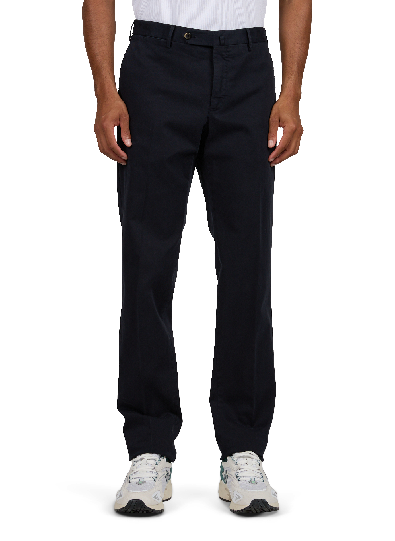 Slim cotton pleated trousers PT01 Blue