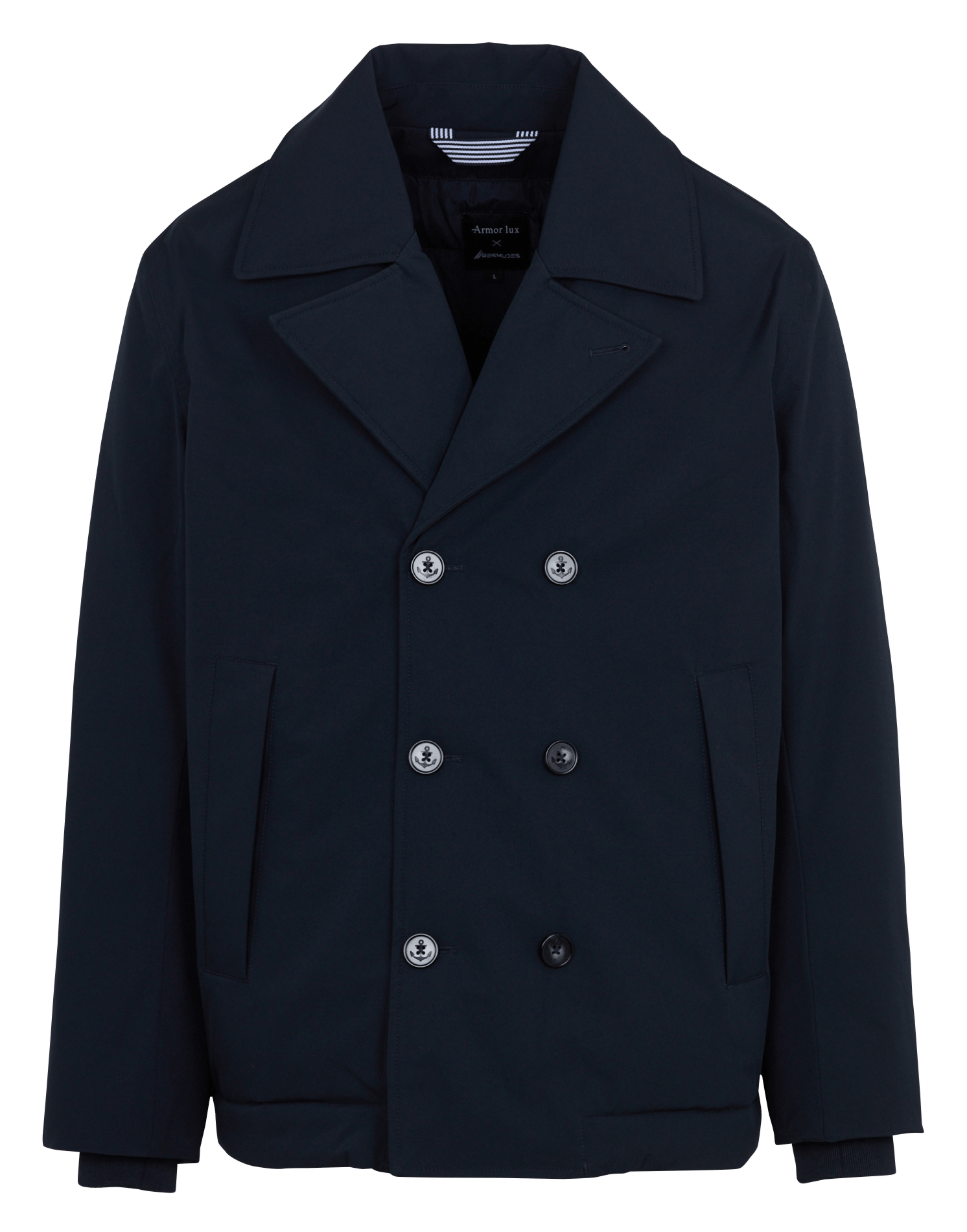 Manteau à double boutonnage uni ARMOR-LUX Bleu