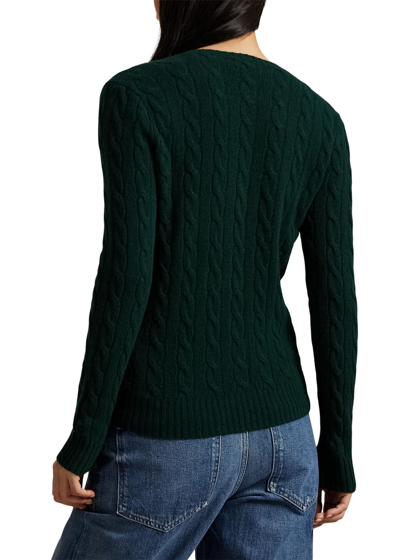 Trui met ronde hals van wol en kasjmier POLO RALPH LAUREN Groen