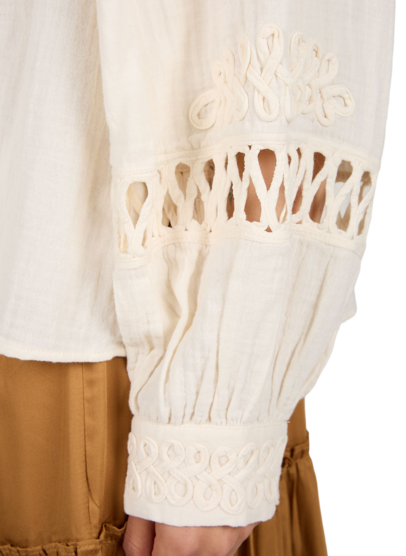 Langarmshirt einfarbig aus Baumwolle LOUISE MISHA Weiss