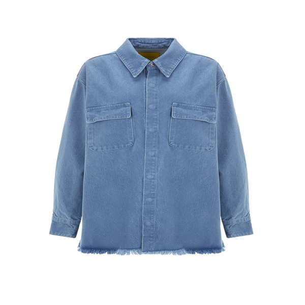 Marques' Almeida Organic Cotton-blend Denim Jacket In Blue