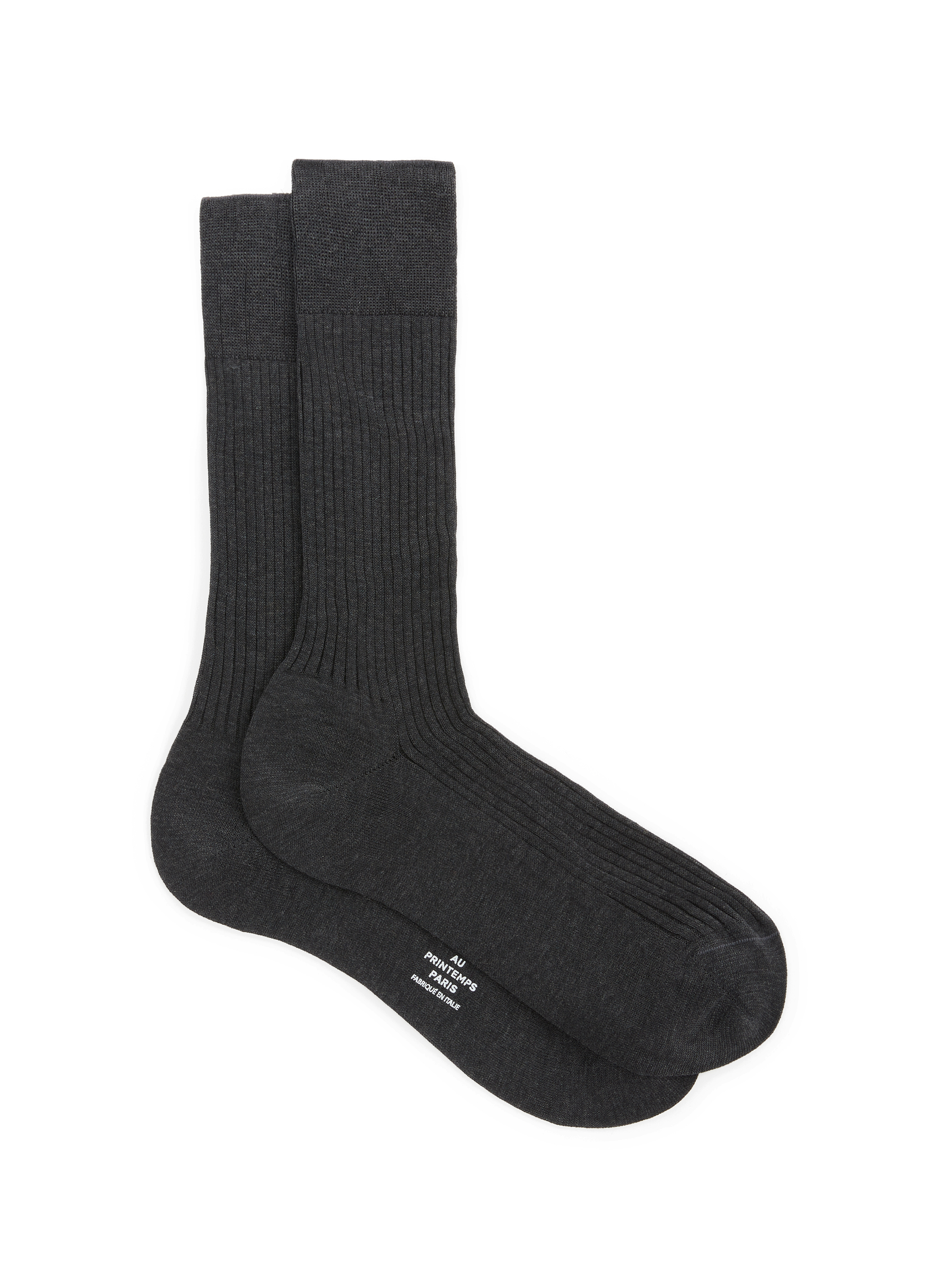 AU PRINTEMPS PARIS Chaussettes en coton Gris