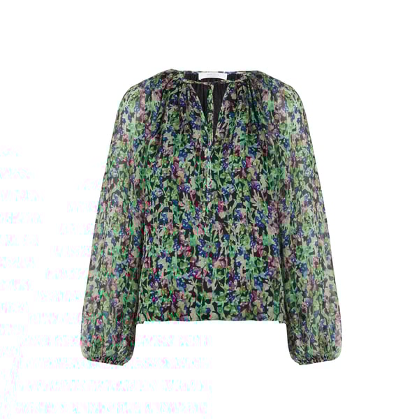 Blouse fleurie en soie