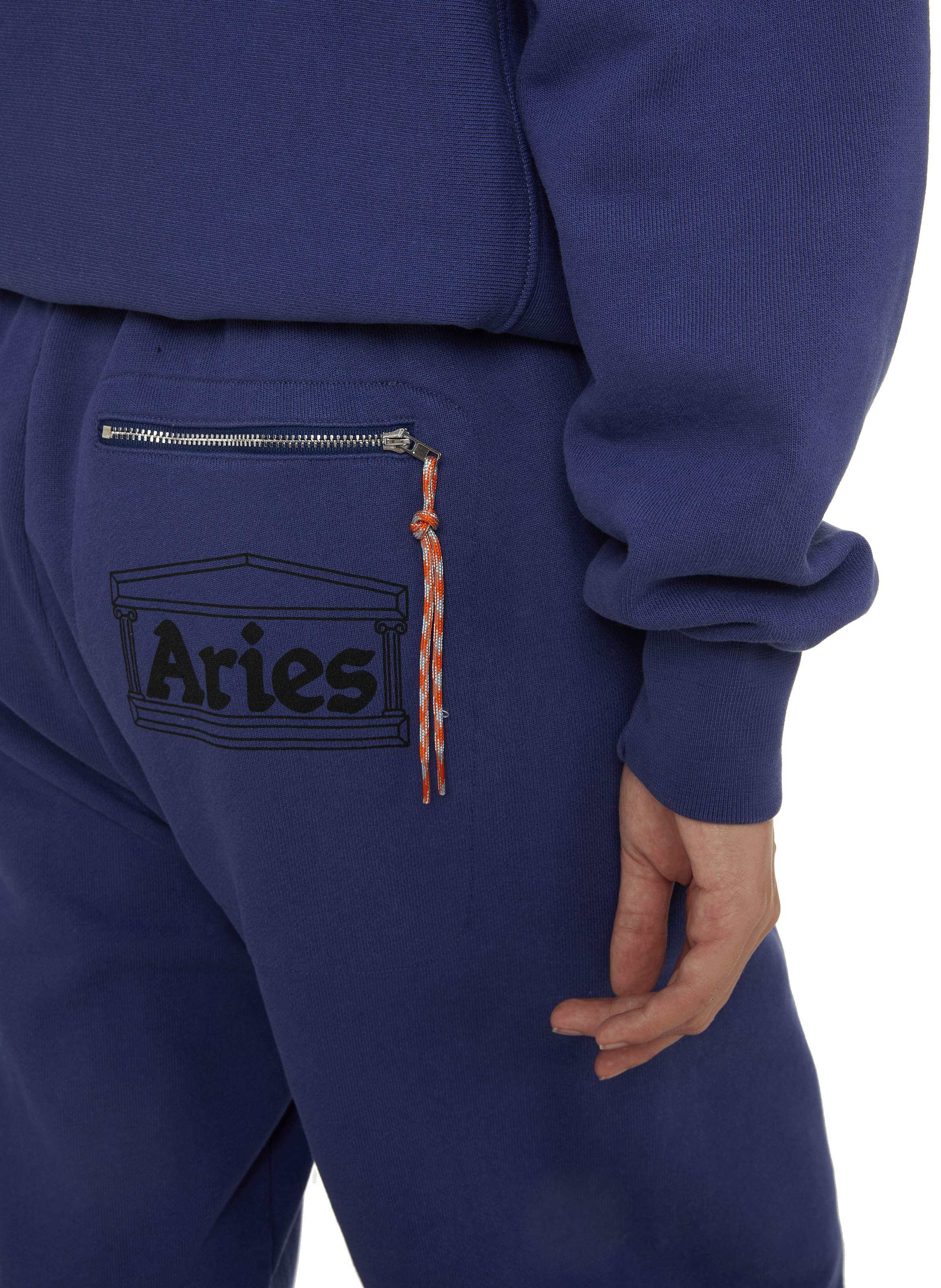 Premium Temple cotton joggers ARIES Blue