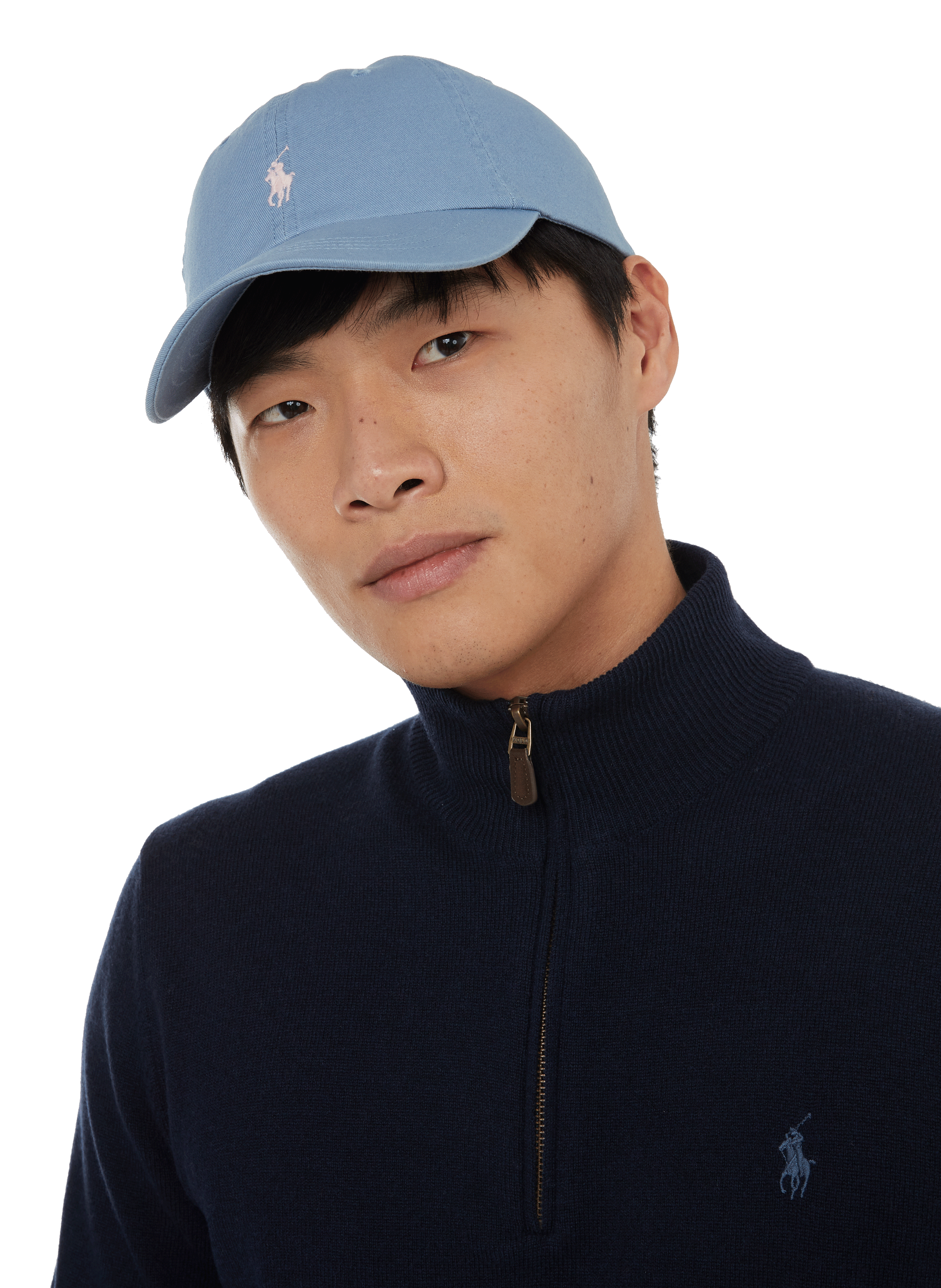 Pull à col camionneur en laine POLO RALPH LAUREN Bleu