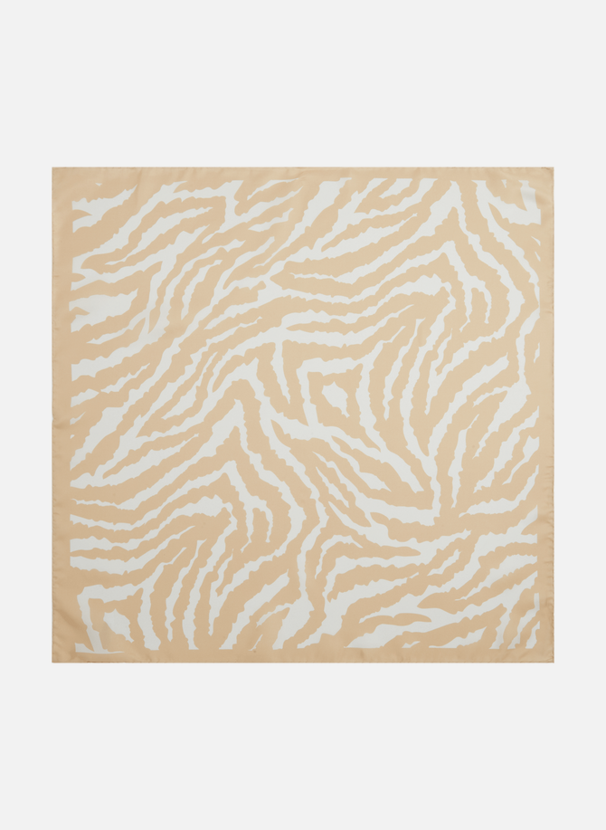 Zebra-print silk square SAISON 1865