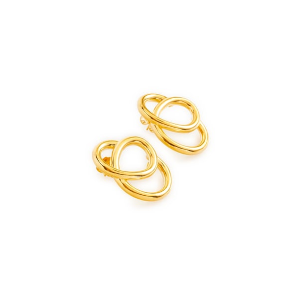 Boucles d'oreille en laiton plaqué or