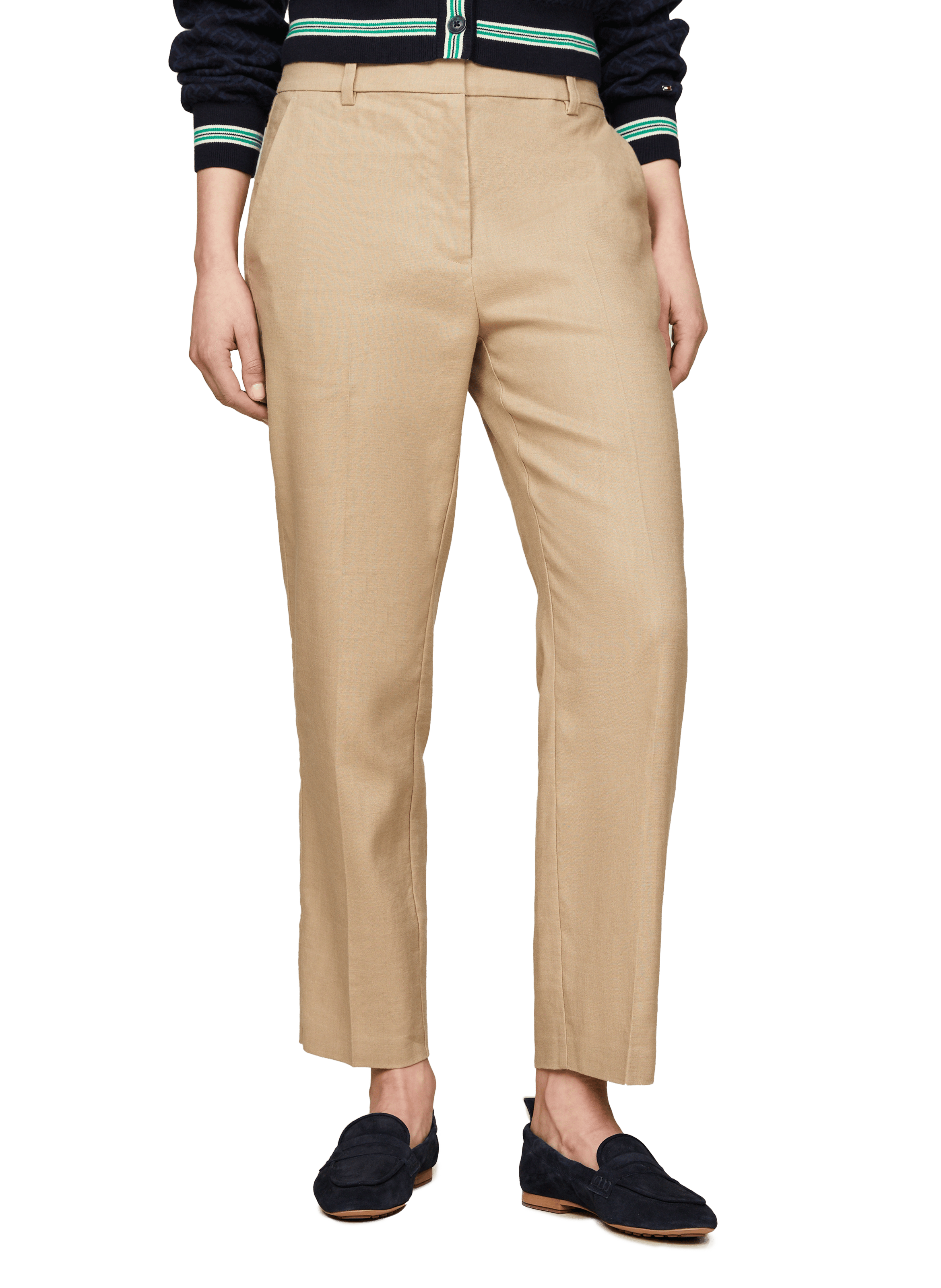 Linen-blend trousers  TOMMY HILFIGER Beige