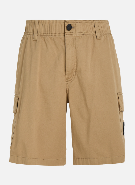 CALVIN KLEIN Cotton cargo shorts Beige