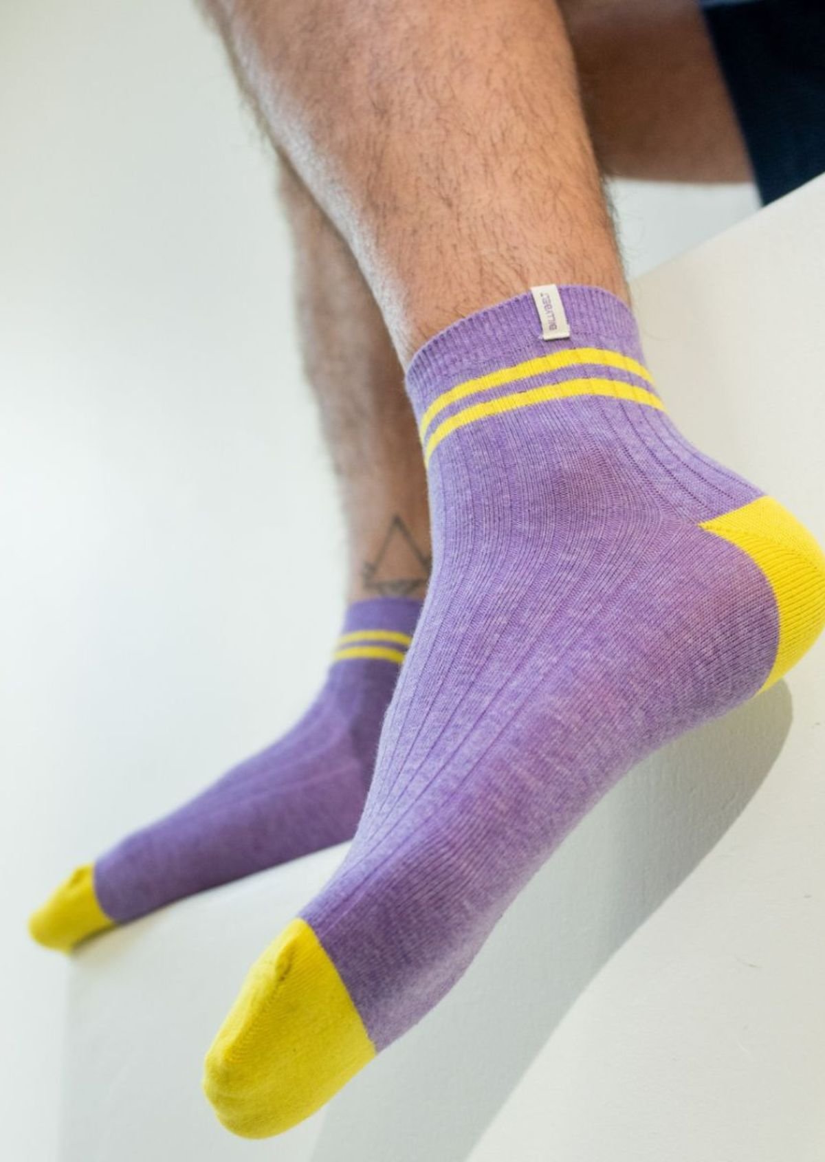 Chaussettes en coton peigné mi-hautes BILLYBELT Violet