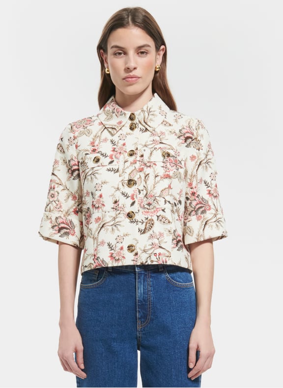 Chemise imprimé droite - cyrille Blanc by ZAPA ZAPA Chemise imprimé droite - cyrille Blanc