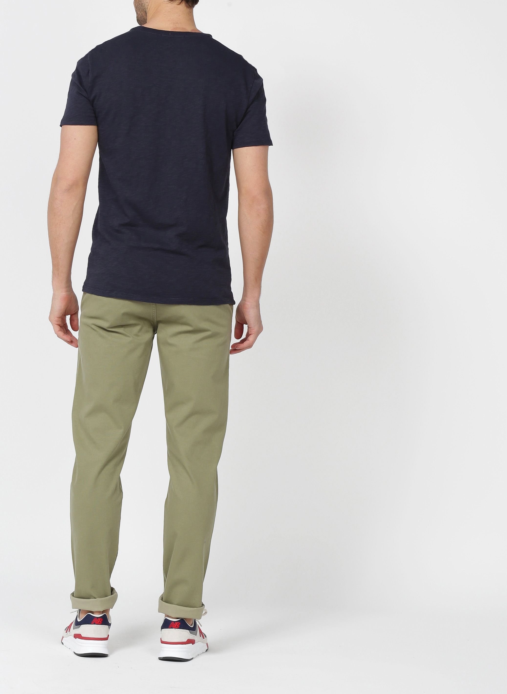 Tee-shirt regular-fit à col rond en coton bysapick AMERICAN VINTAGE Bleu