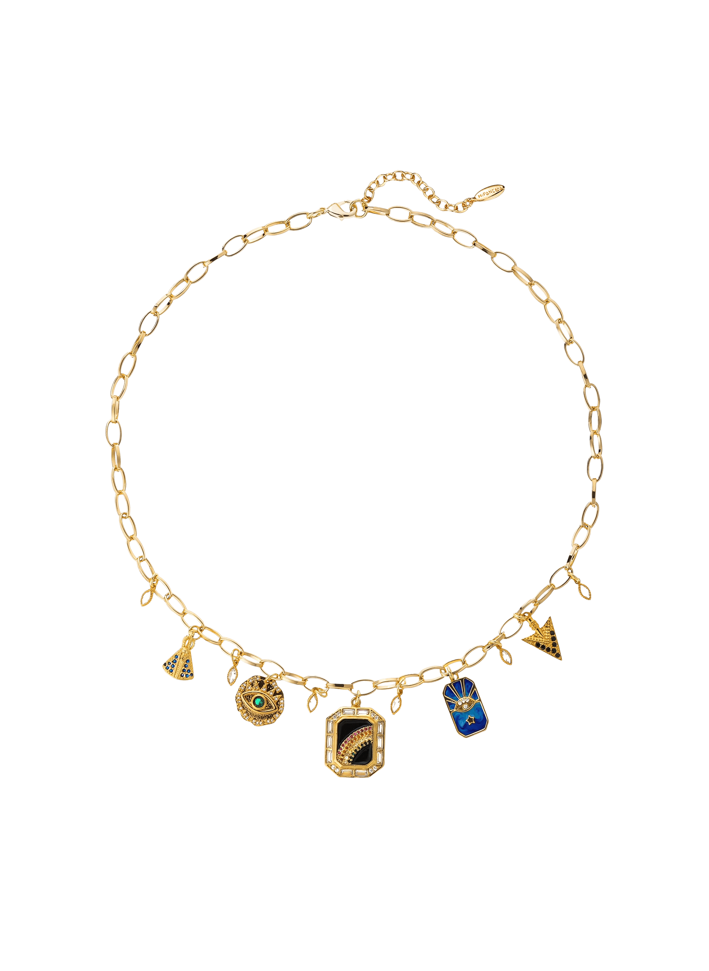Collier ras de cous avec pampilles et charms chupito HIPANEMA Noir