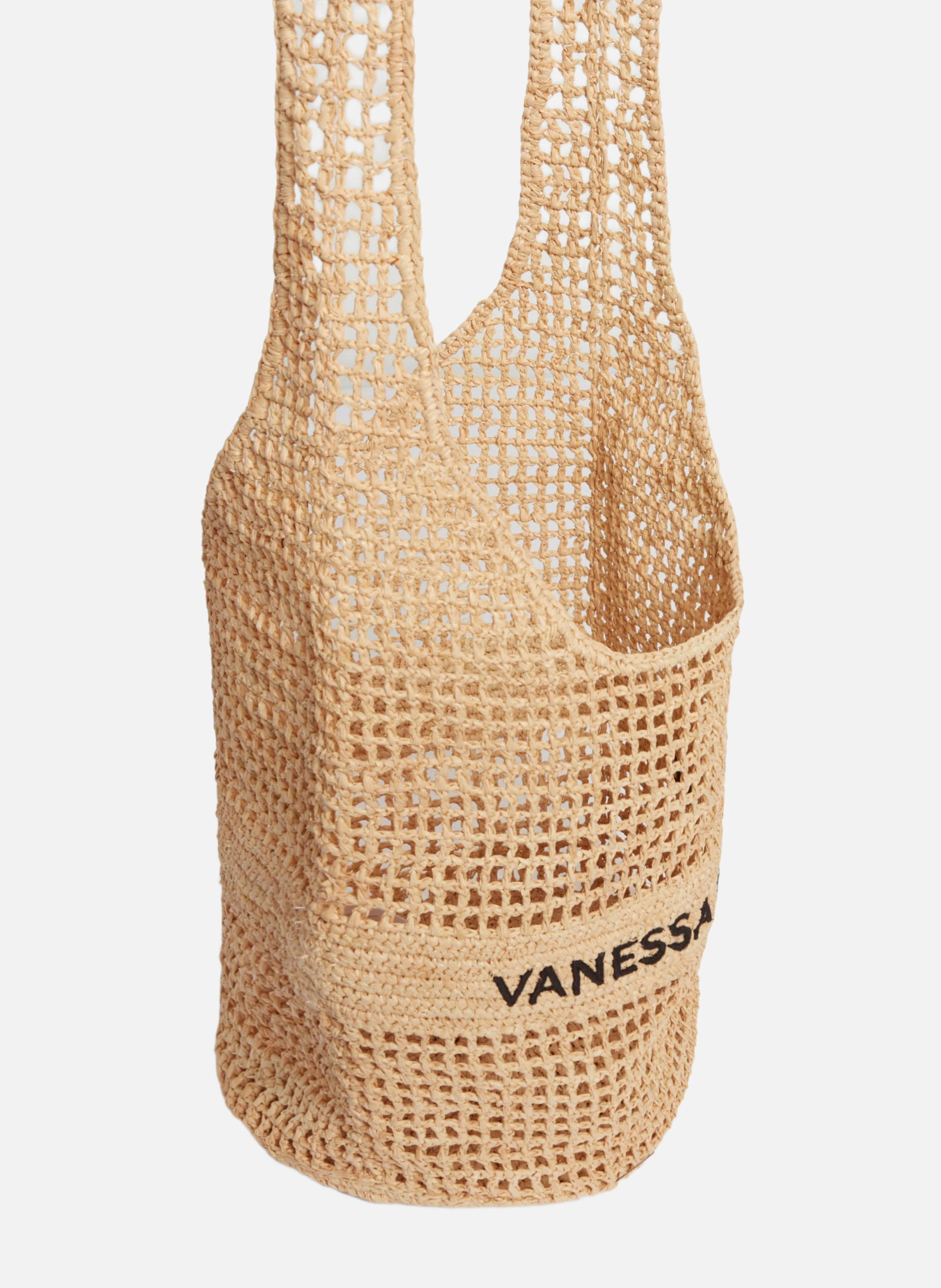 Sac hobo en raphia VANESSA BRUNO Beige
