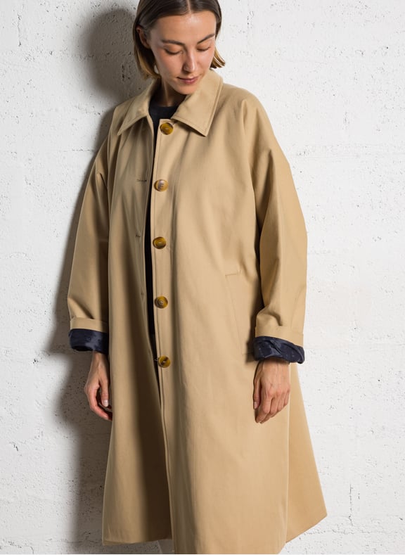 Trench oversize en coton gozzy Beige by AMERICAN VINTAGE AMERICAN VINTAGE Trench oversize en coton gozzy Beige