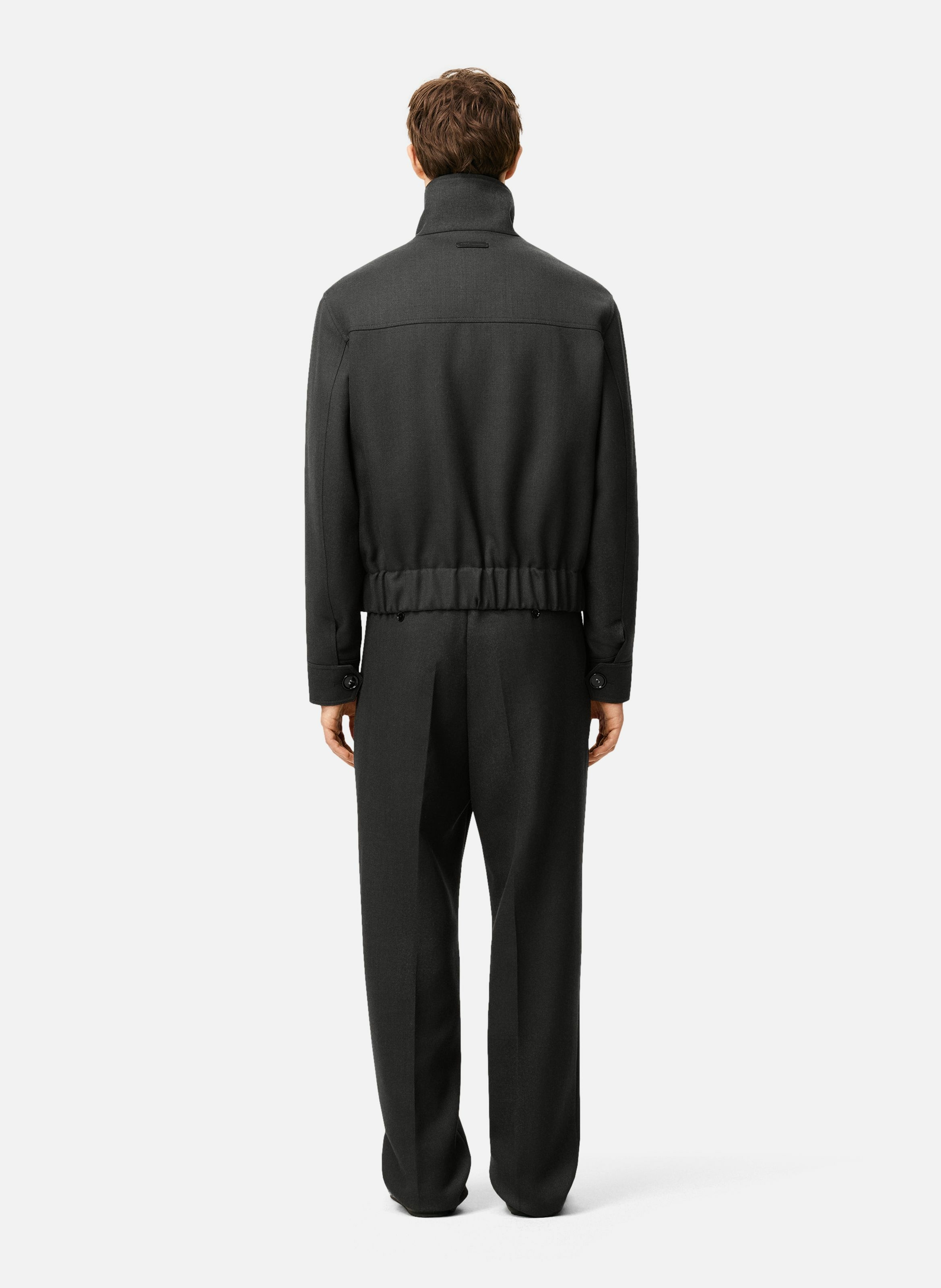 Blouson harrington en laine unisexe AMI PARIS Gris