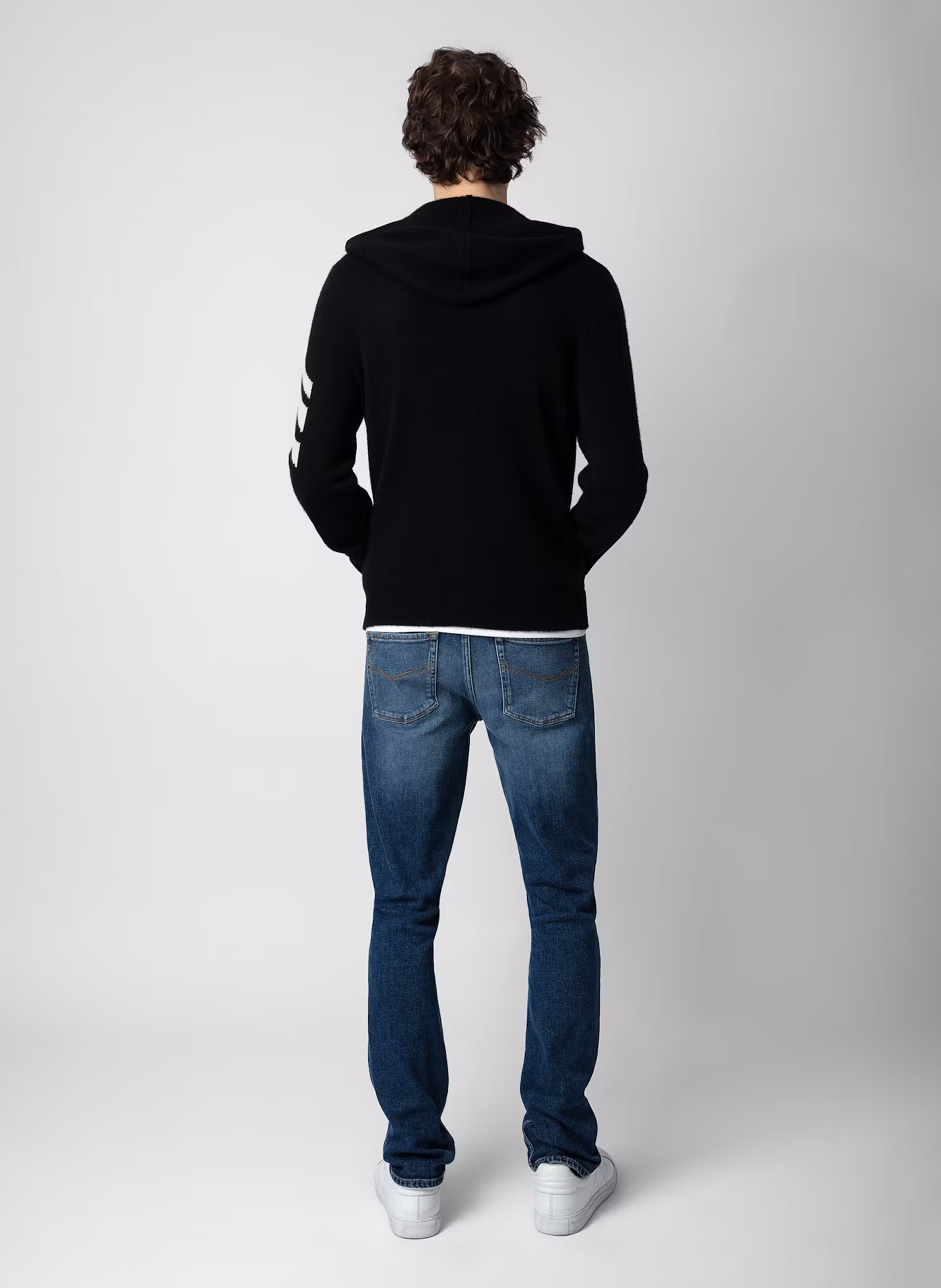 Cardigan zippé à capuche en cachemire clash ZADIG&VOLTAIRE Noir