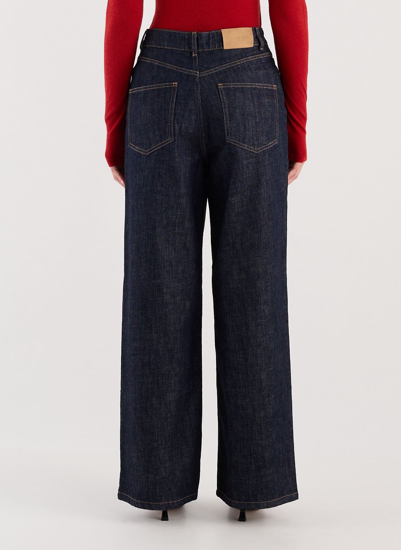 Raw denim Wiltor in cotton SAISON 1865 Blue