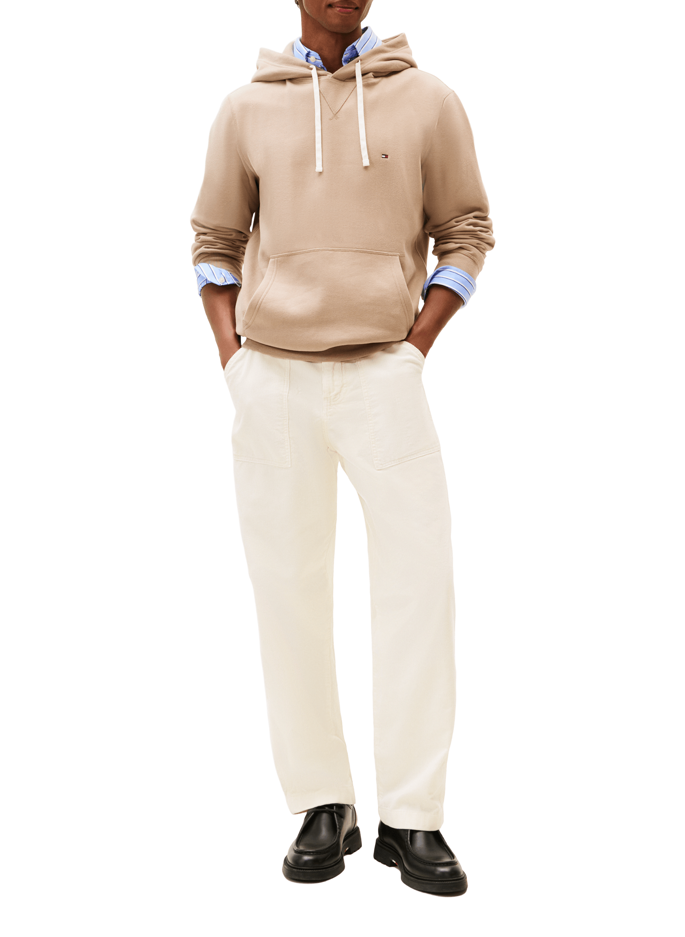 Fleece hoodie TOMMY HILFIGER Beige