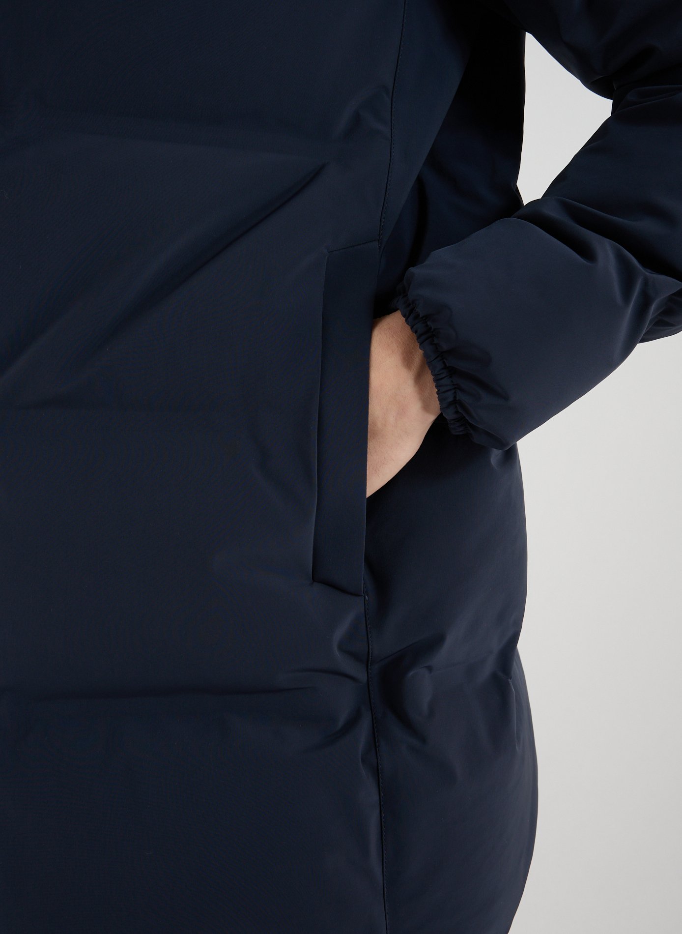 Quilted down jacket with hood HERNO Blue