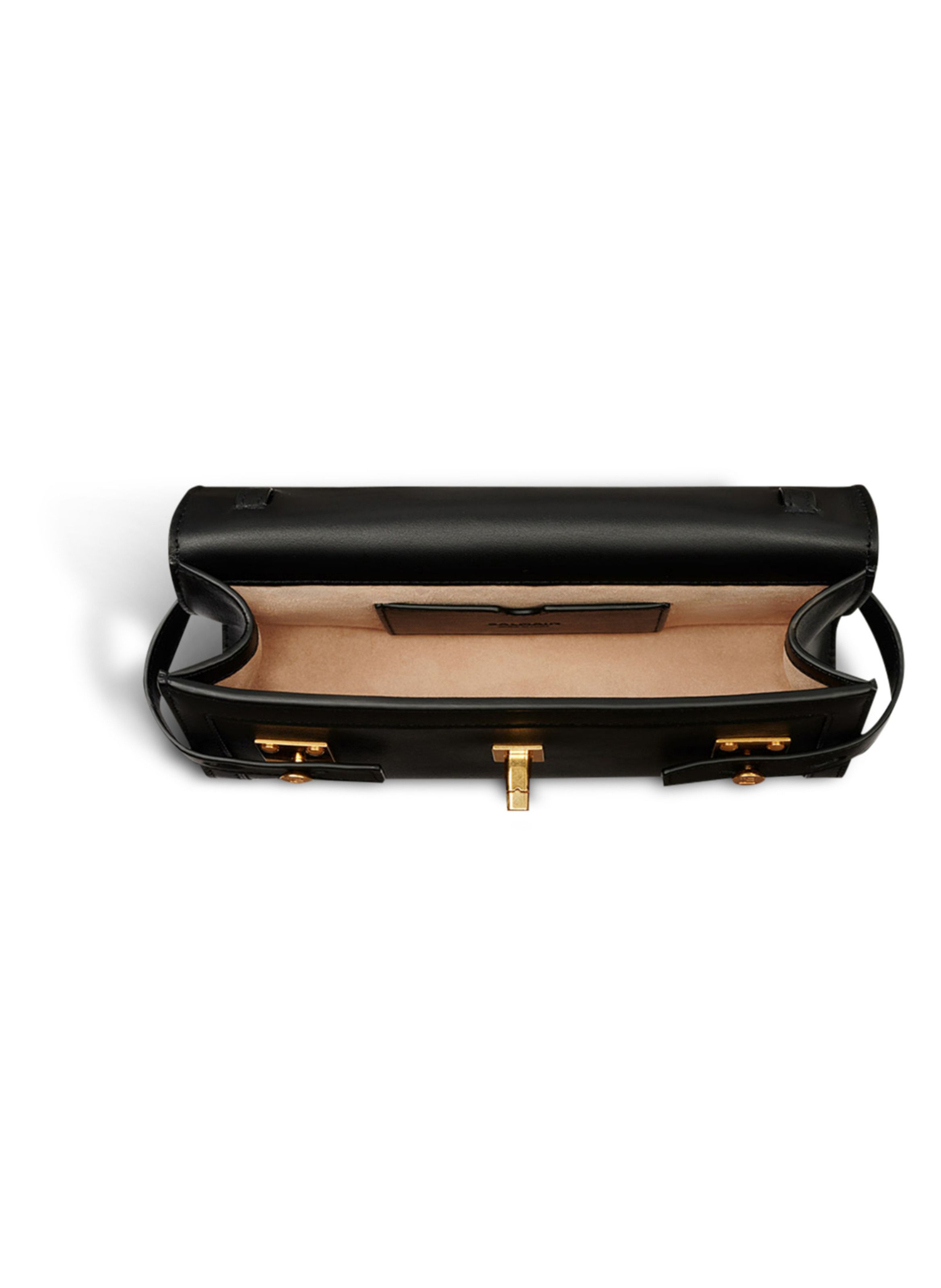 B-buzz pouch 23 en cuir de veau BALMAIN Noir