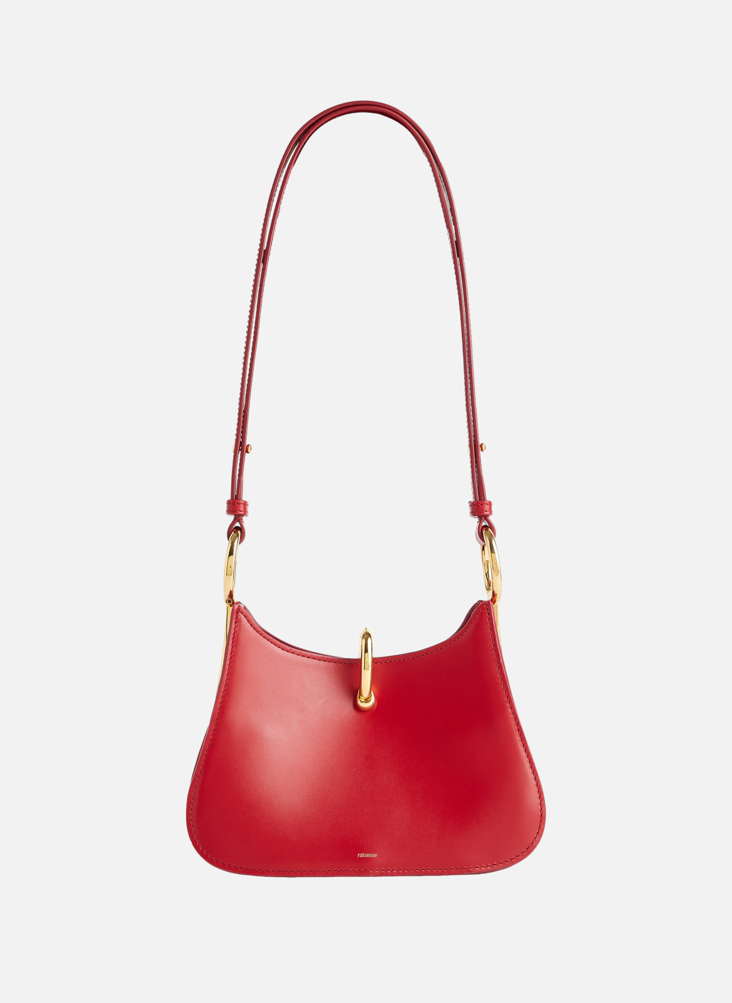 Sac ring en cuir RABANNE Rouge
