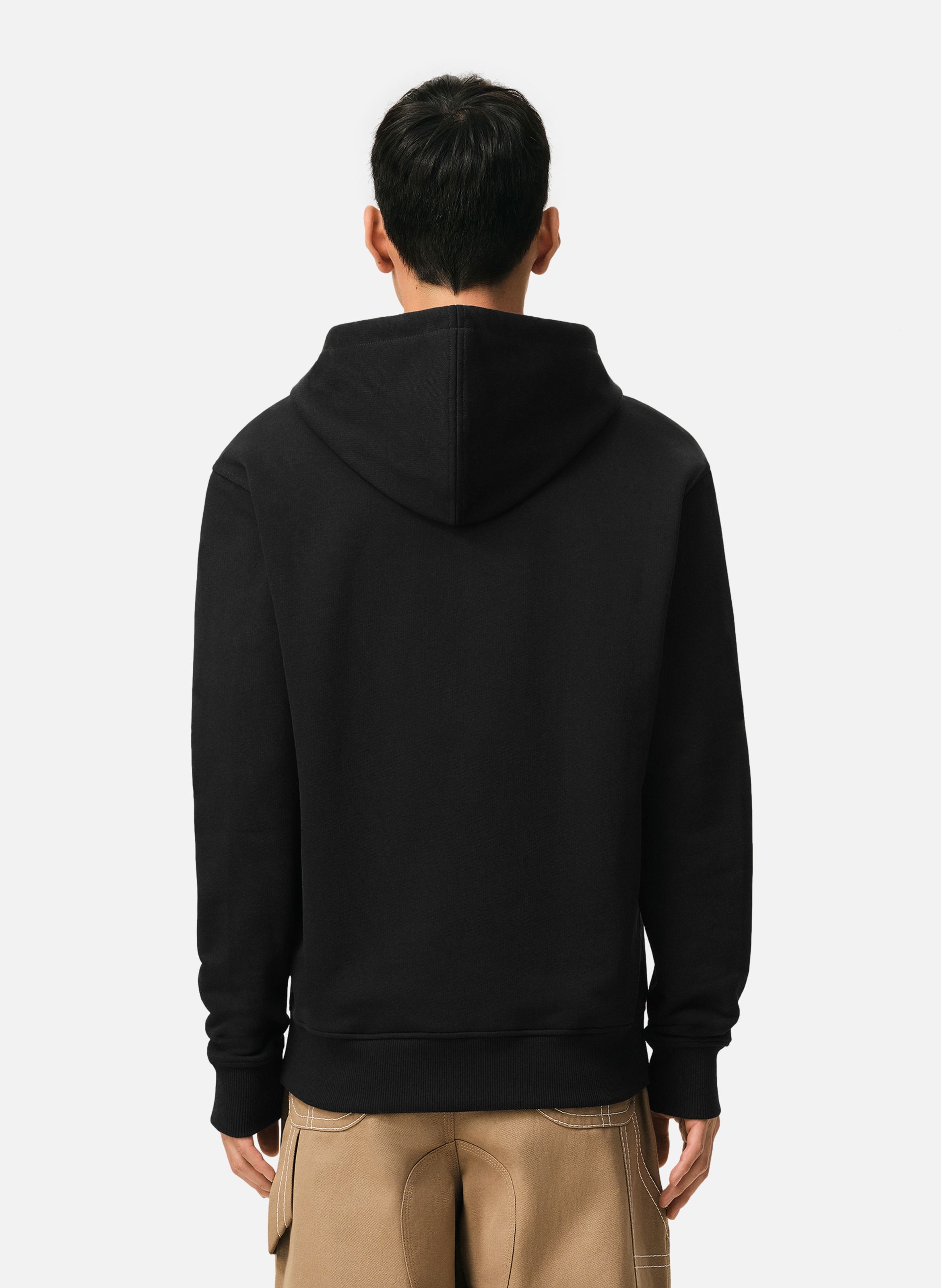 Hoodie zippé ami de coeur en coton Noir